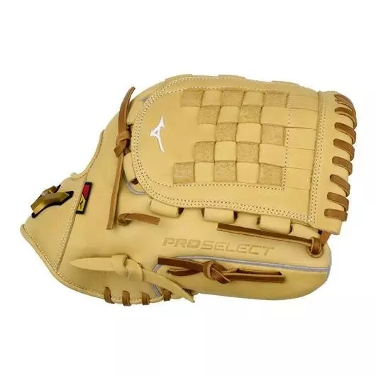 Mizuno GPSF-10D Pro Select FP Premium 12" Pitcher Softball Glove RHT - CAMEL