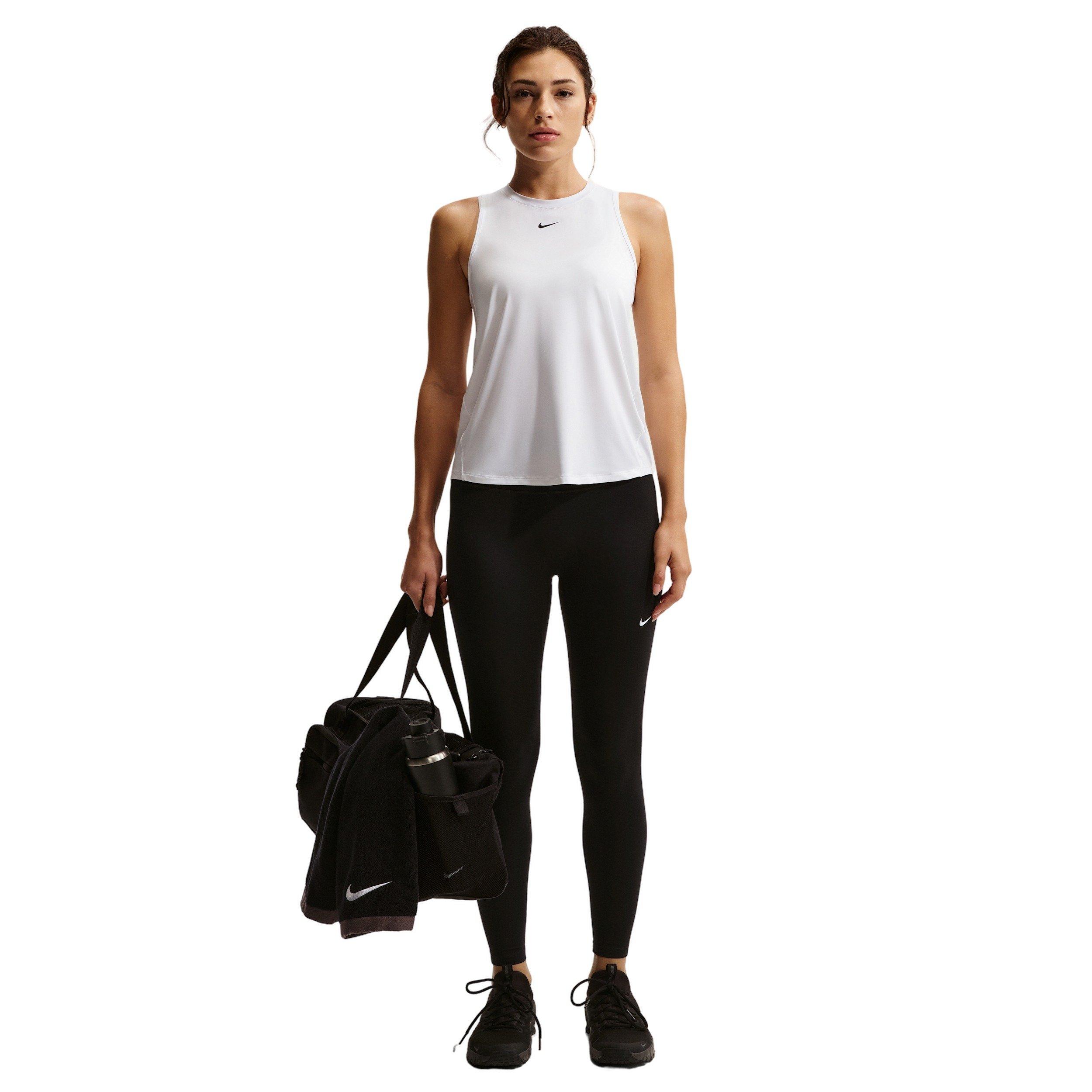 Nike Women's One Classic Dri-FIT Tank Top - Ice White - WHITE Thumbnail View 4