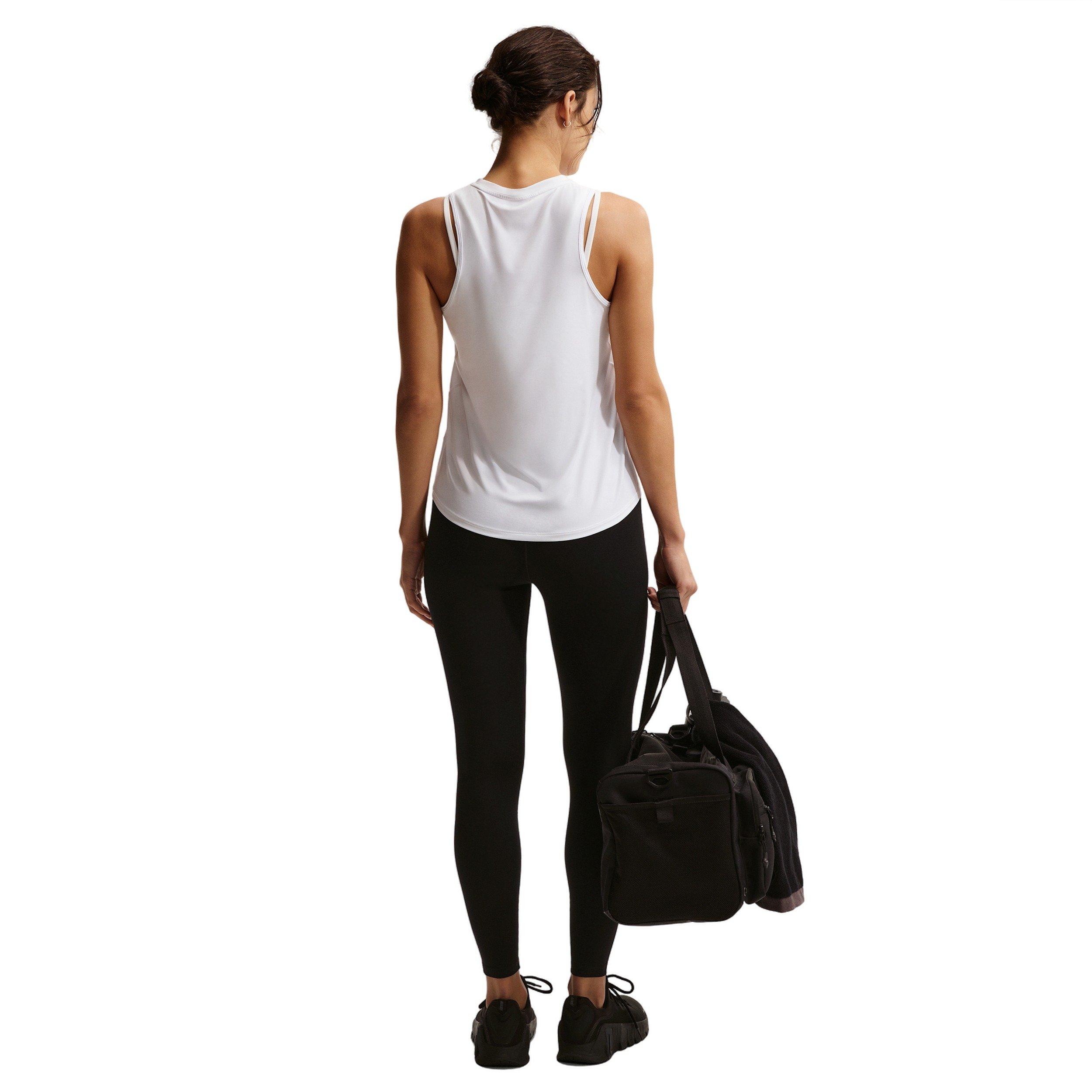 Nike Women's One Classic Dri-FIT Tank Top - Ice White - WHITE Thumbnail View 5