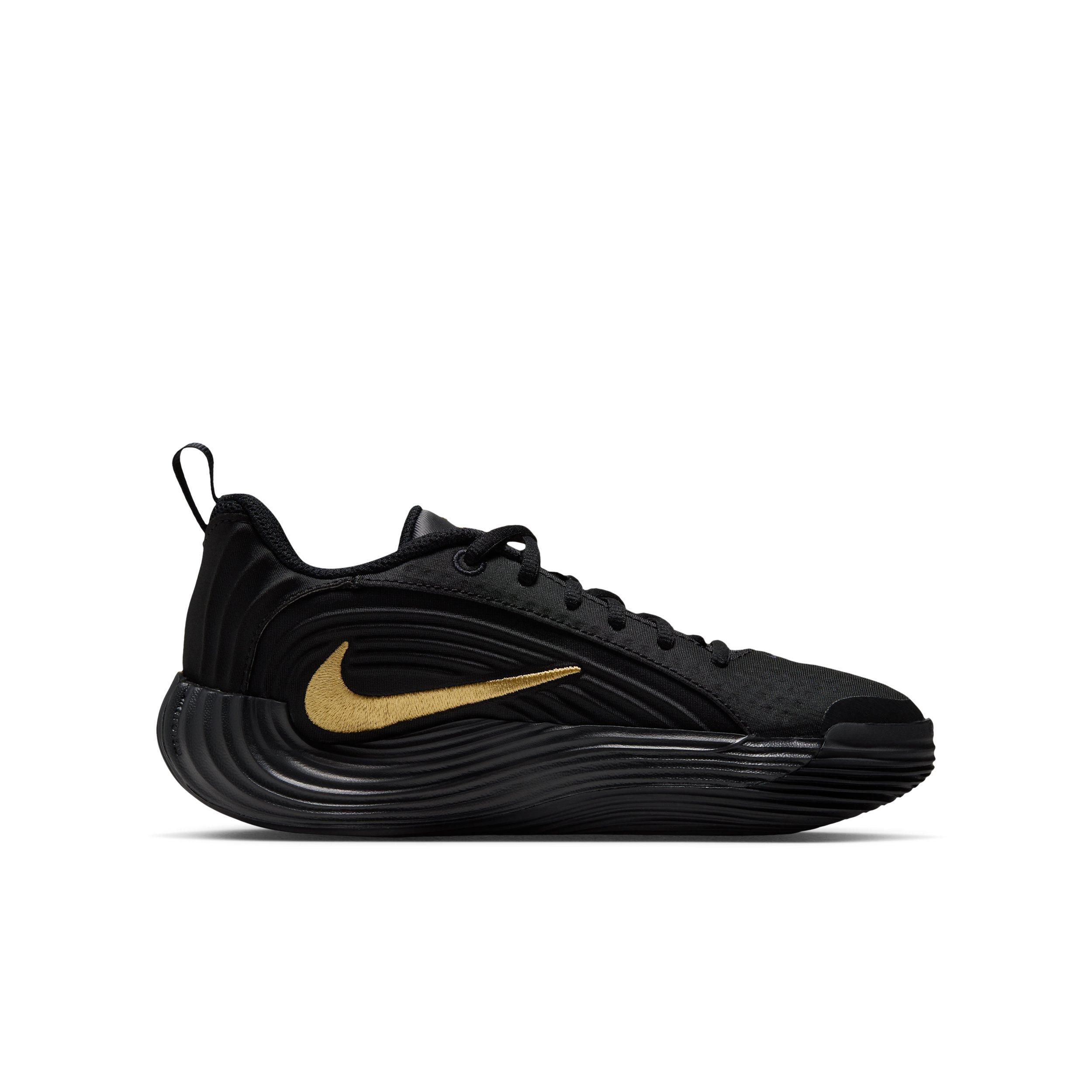 Nike Giannis Immortality 5 "Black/Gum Light Brown/Volt/Gold" Grade School Boys' Basketball Shoe - BLACK/LT BROWN/VOLT/GOLD