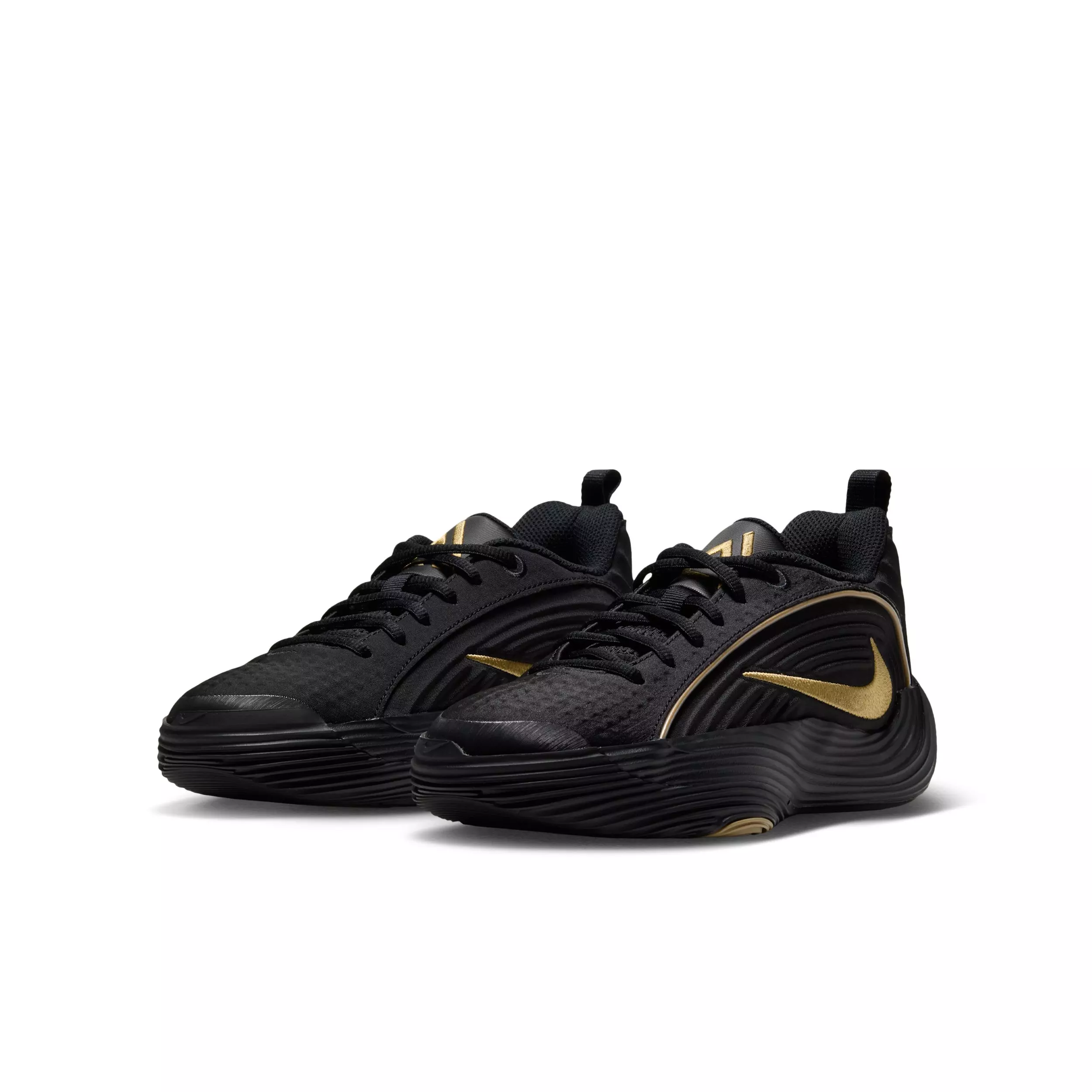 Nike Giannis Immortality 5 "Black/Gum Light Brown/Volt/Gold" Grade School Boys' Basketball Shoe - BLACK/LT BROWN/VOLT/GOLD