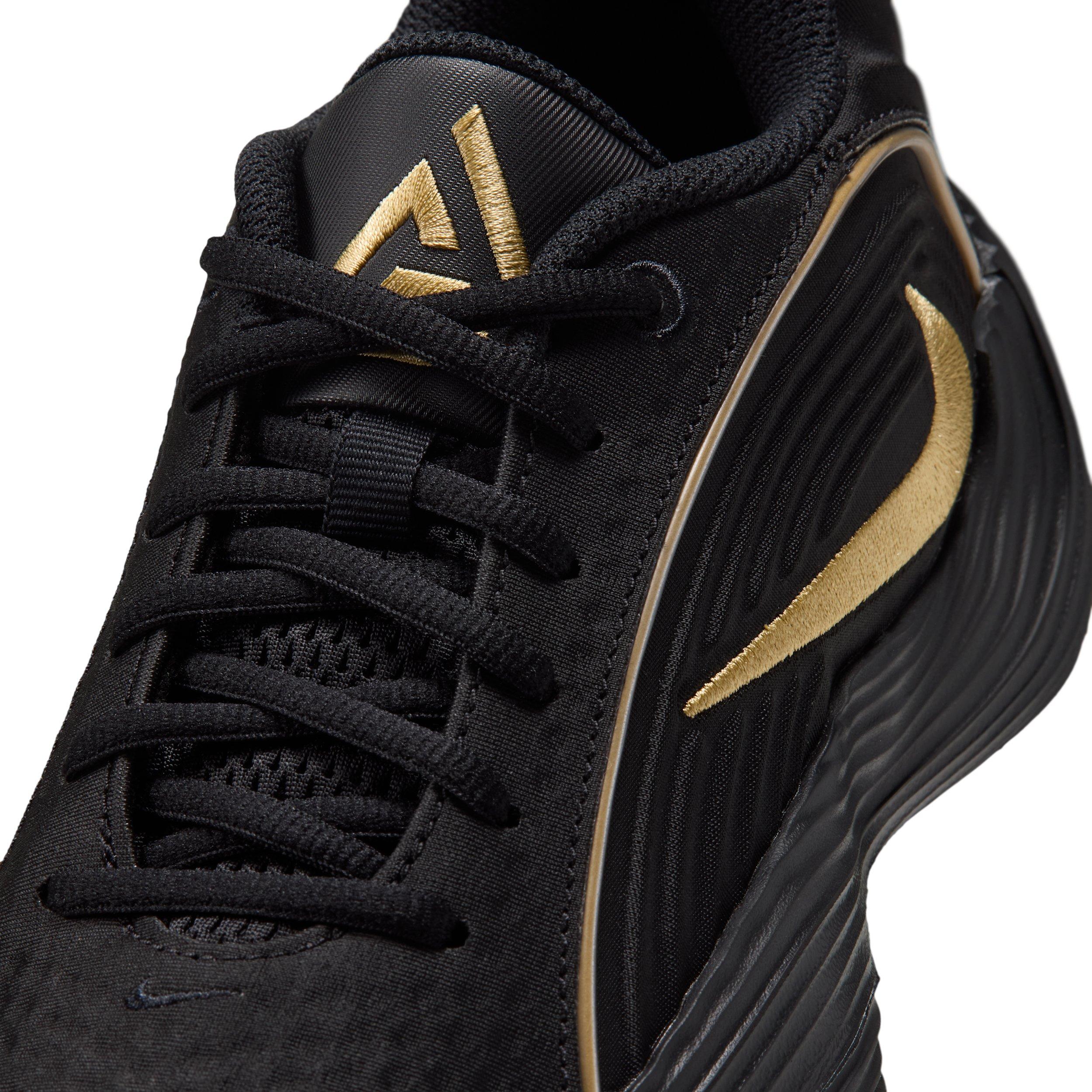 Nike Giannis Immortality 5 "Black/Gum Light Brown/Volt/Gold" Grade School Boys' Basketball Shoe - BLACK/LT BROWN/VOLT/GOLD