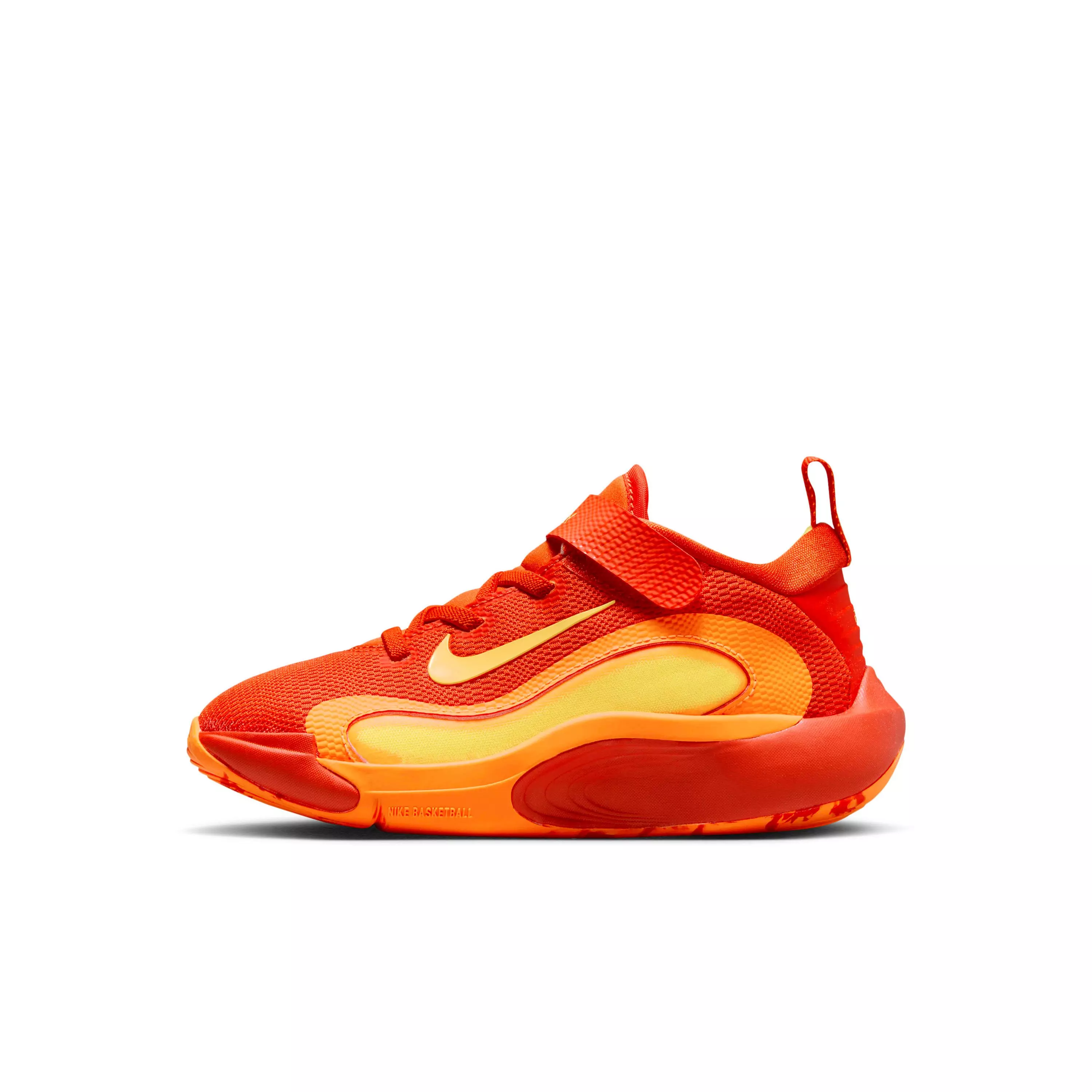 Nike IsoFly "Team Orange/Total Orange/White/Laser Orange" Preschool Boys' Basketball Shoe - ORANGE/ORANGE/WHITE/ORANGE