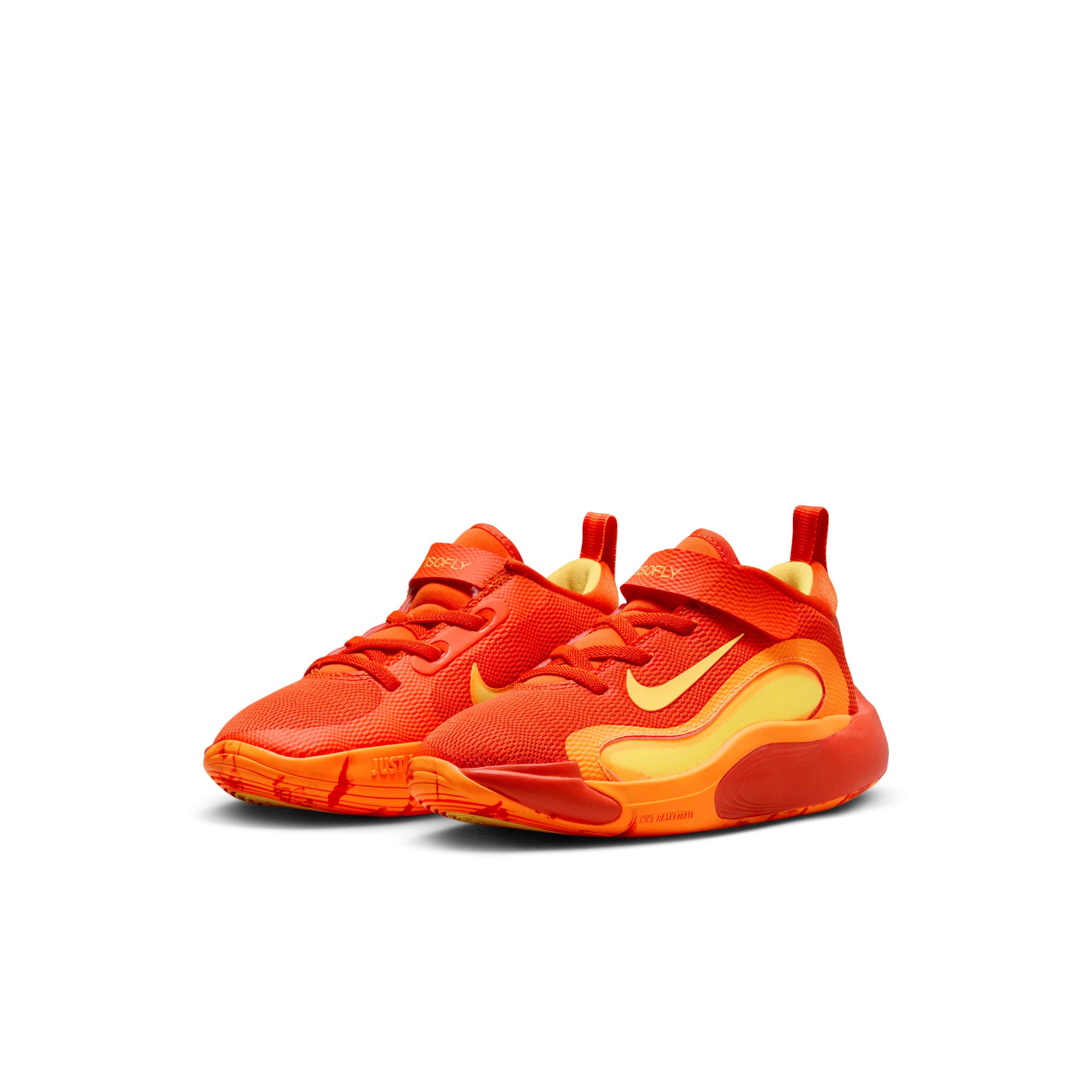 Nike IsoFly Preschool Boys' "Team Orange/Total Orange/White/Laser Orange" Basketball Shoe