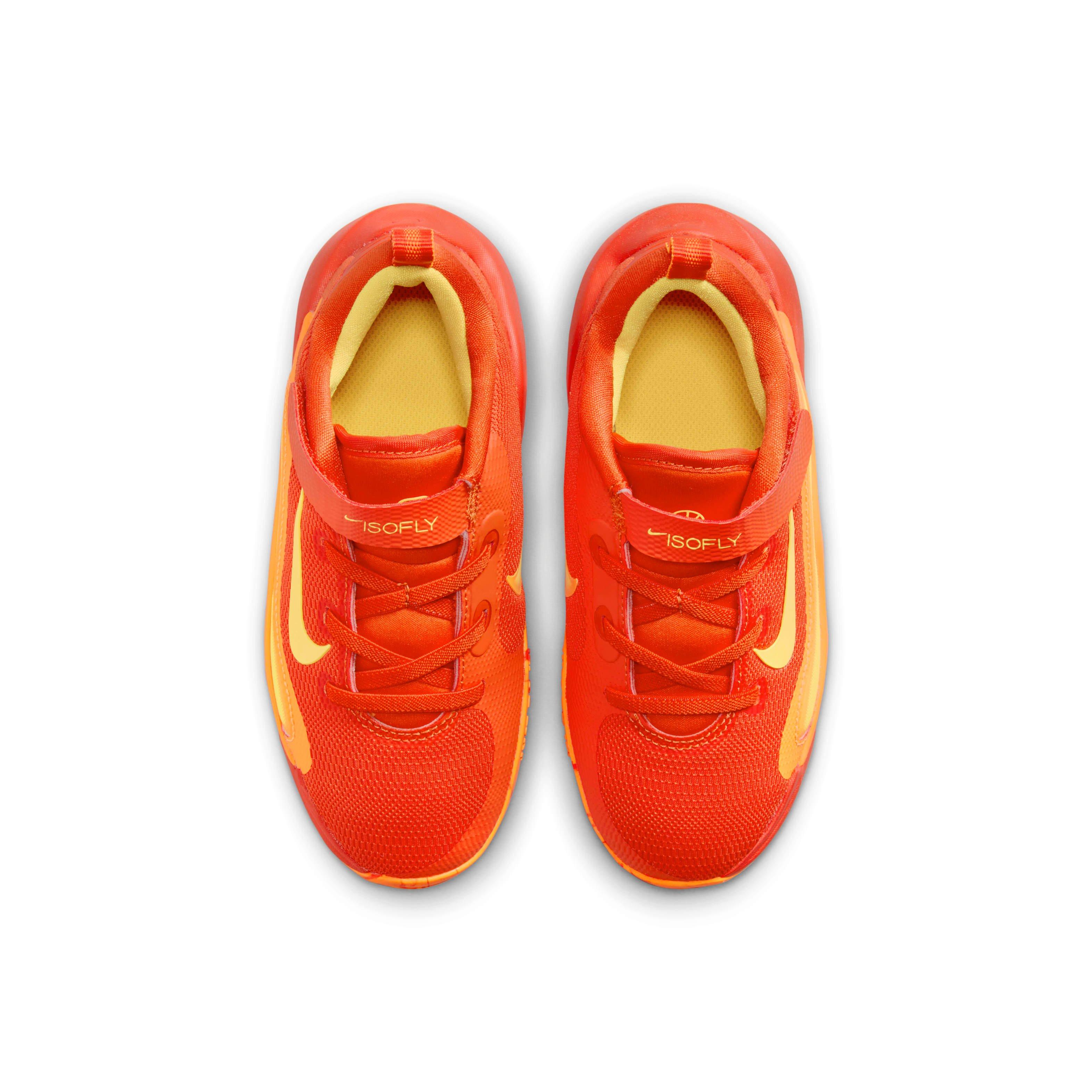 Nike IsoFly Preschool Boys' "Team Orange/Total Orange/White/Laser Orange" Basketball Shoe