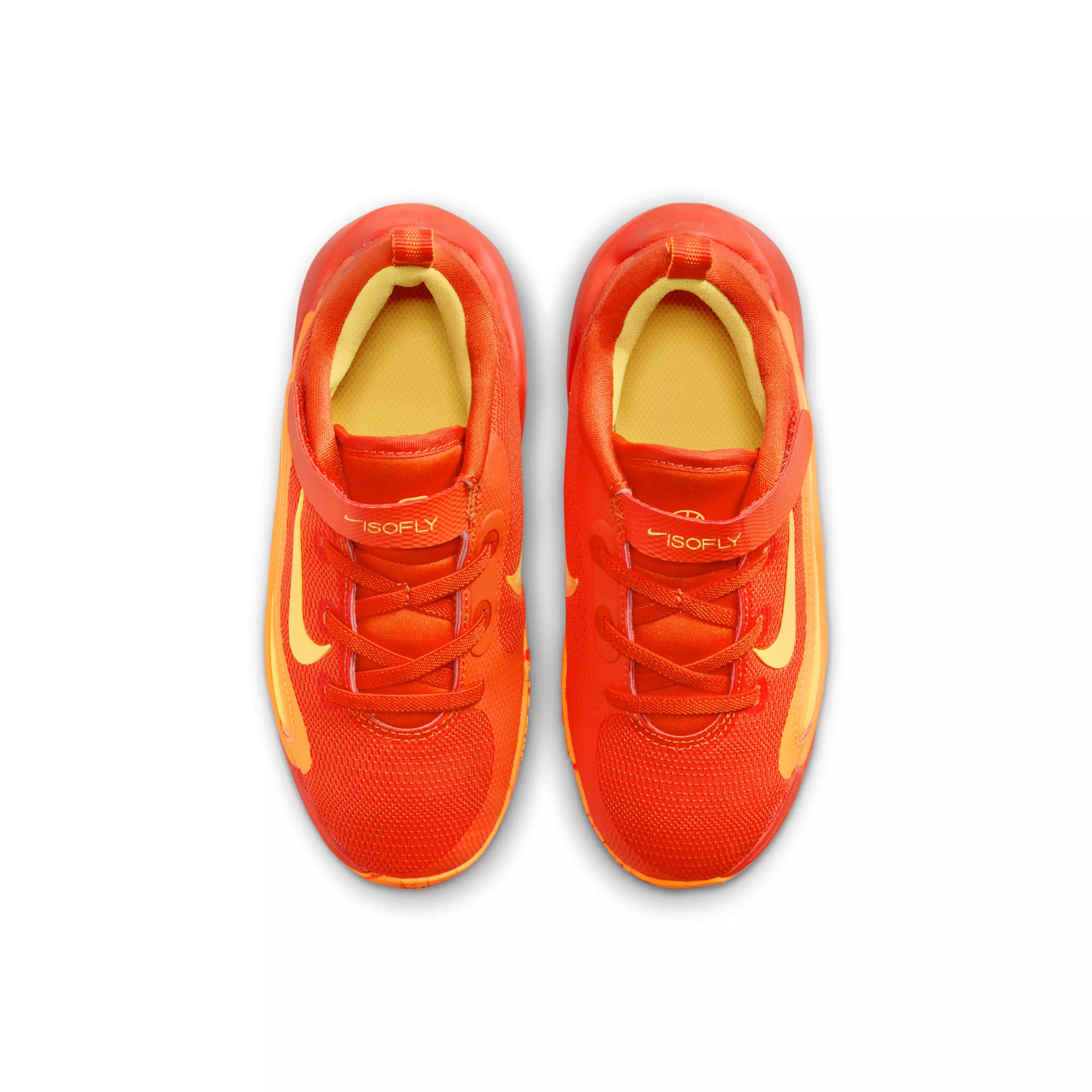 Nike IsoFly "Team Orange/Total Orange/White/Laser Orange" Preschool Boys' Basketball Shoe - ORANGE/ORANGE/WHITE/ORANGE