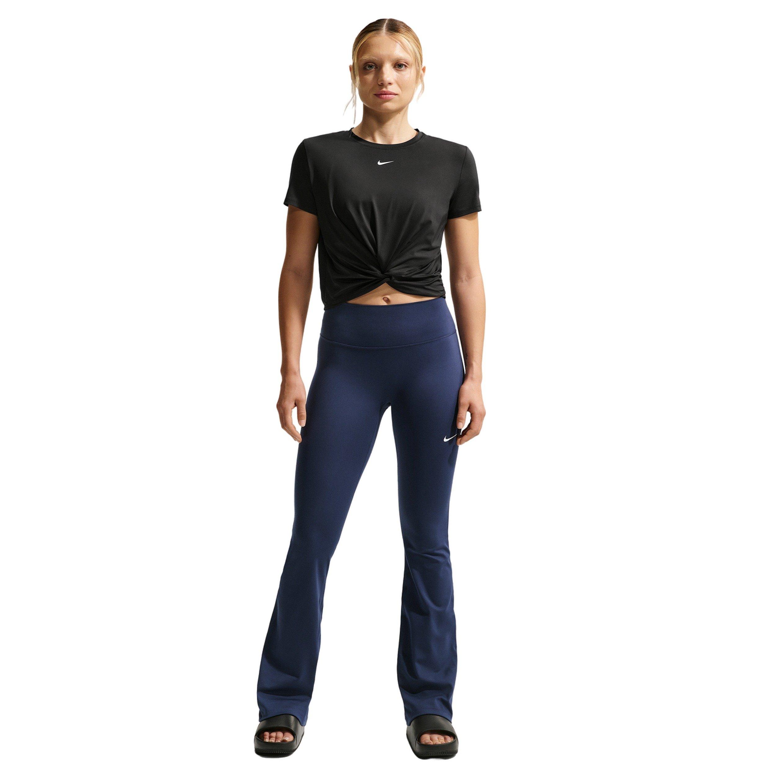 Nike Women's Once Classic Twist Dri-FIT Short Sleeve Top -Black - BLACK Thumbnail View 4