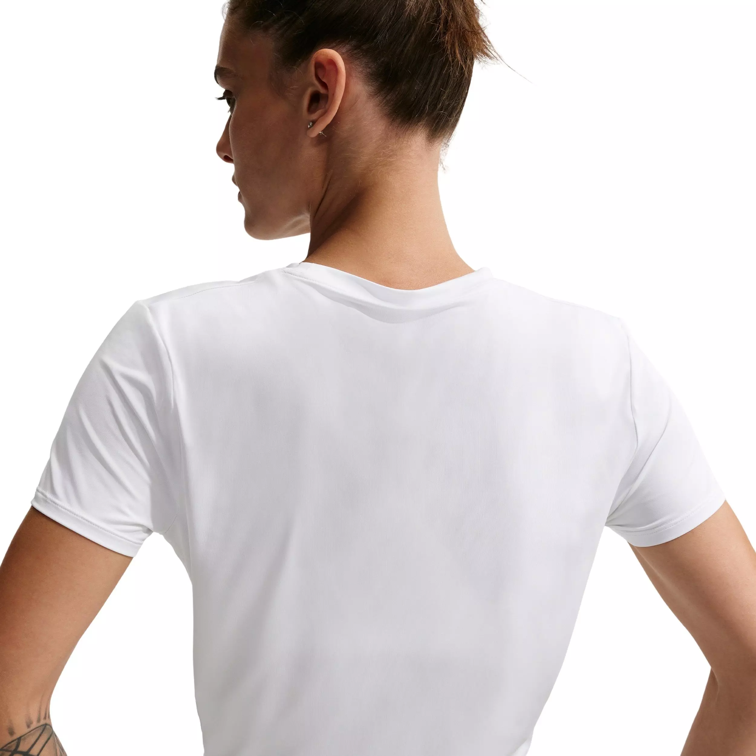 Nike Women's Once Classic Twist Dri-FIT Short Sleeve Top -White - WHITE