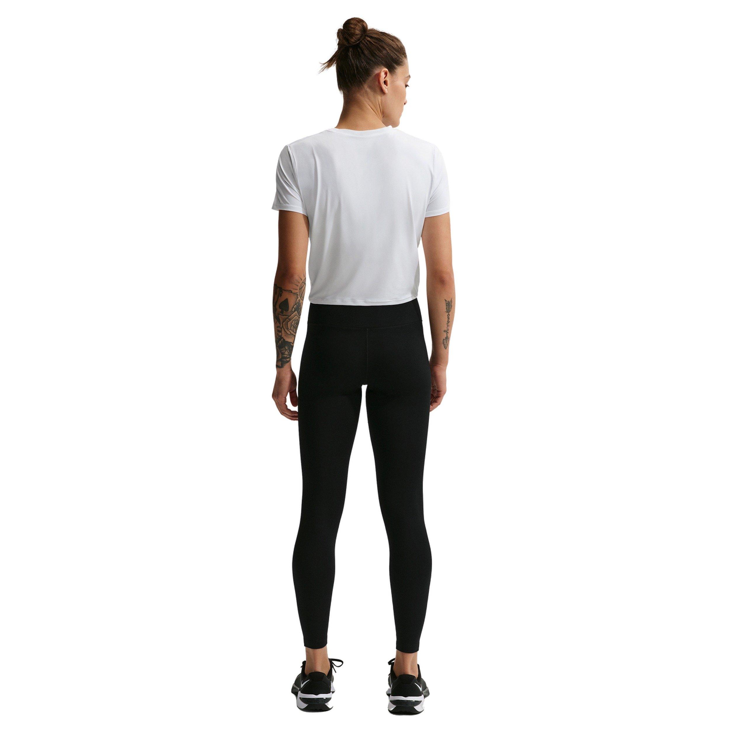 Nike Women's Once Classic Twist Dri-FIT Short Sleeve Top -White - WHITE Thumbnail View 5