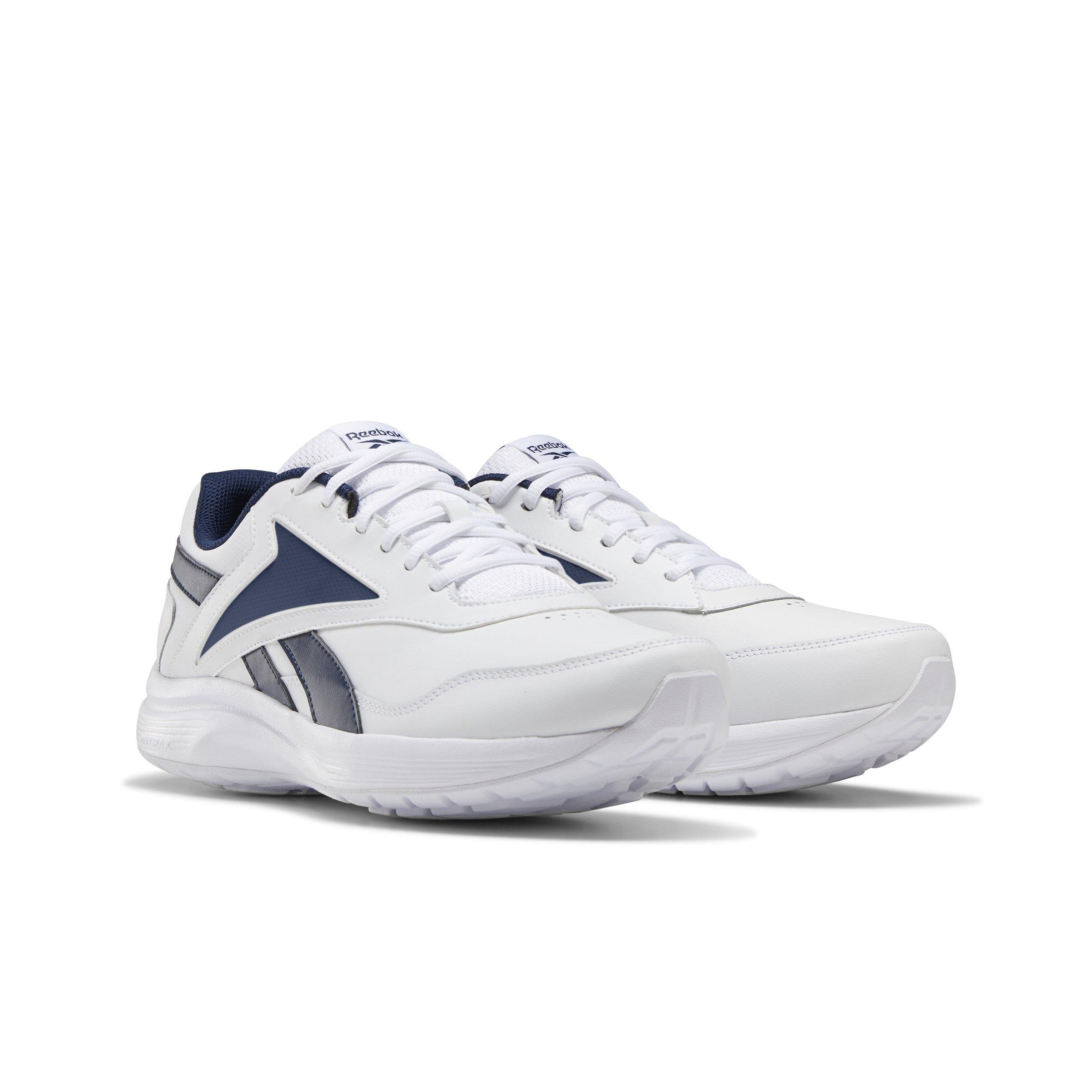 Reebok Walk Ultra 7.0 DMX MAX Extra-Wide "White/Navy" Men's Walking Shoe - WHITE/NAVY Thumbnail View 3