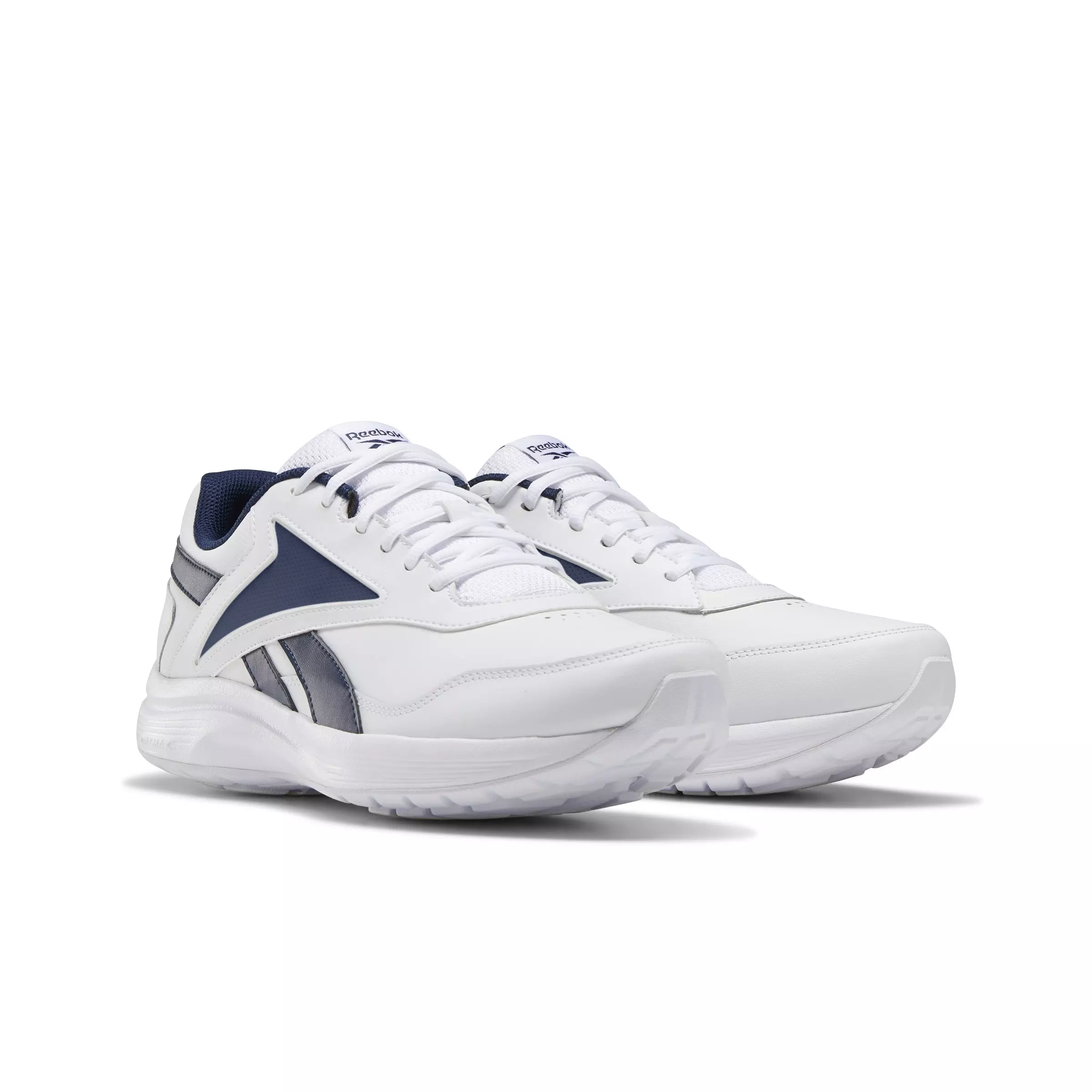 Reebok Walk Ultra 7.0 DMX MAX Extra-Wide "White/Navy" Men's Walking Shoe - WHITE/NAVY