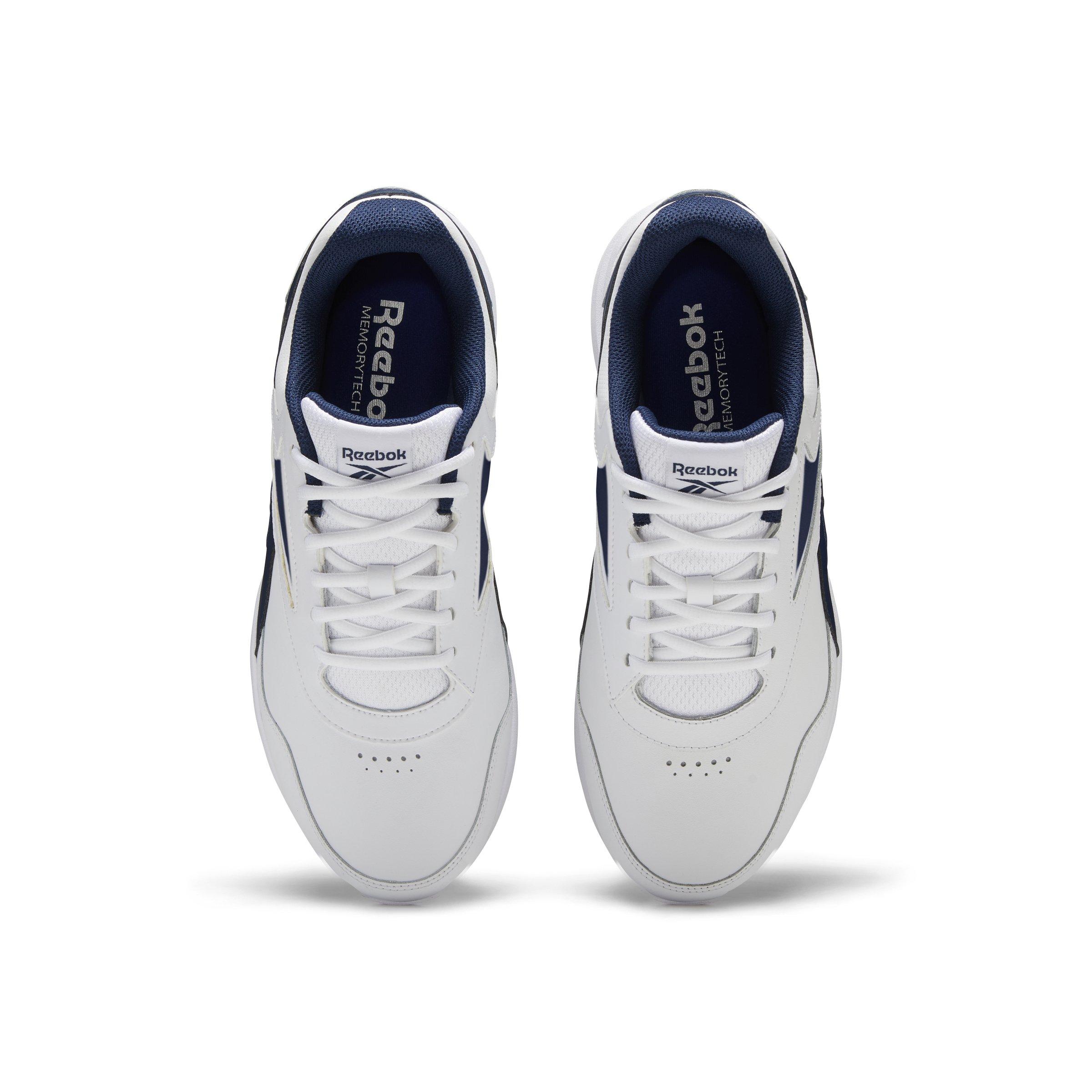 Reebok Walk Ultra 7.0 DMX MAX Extra-Wide "White/Navy" Men's Walking Shoe - WHITE/NAVY Thumbnail View 5