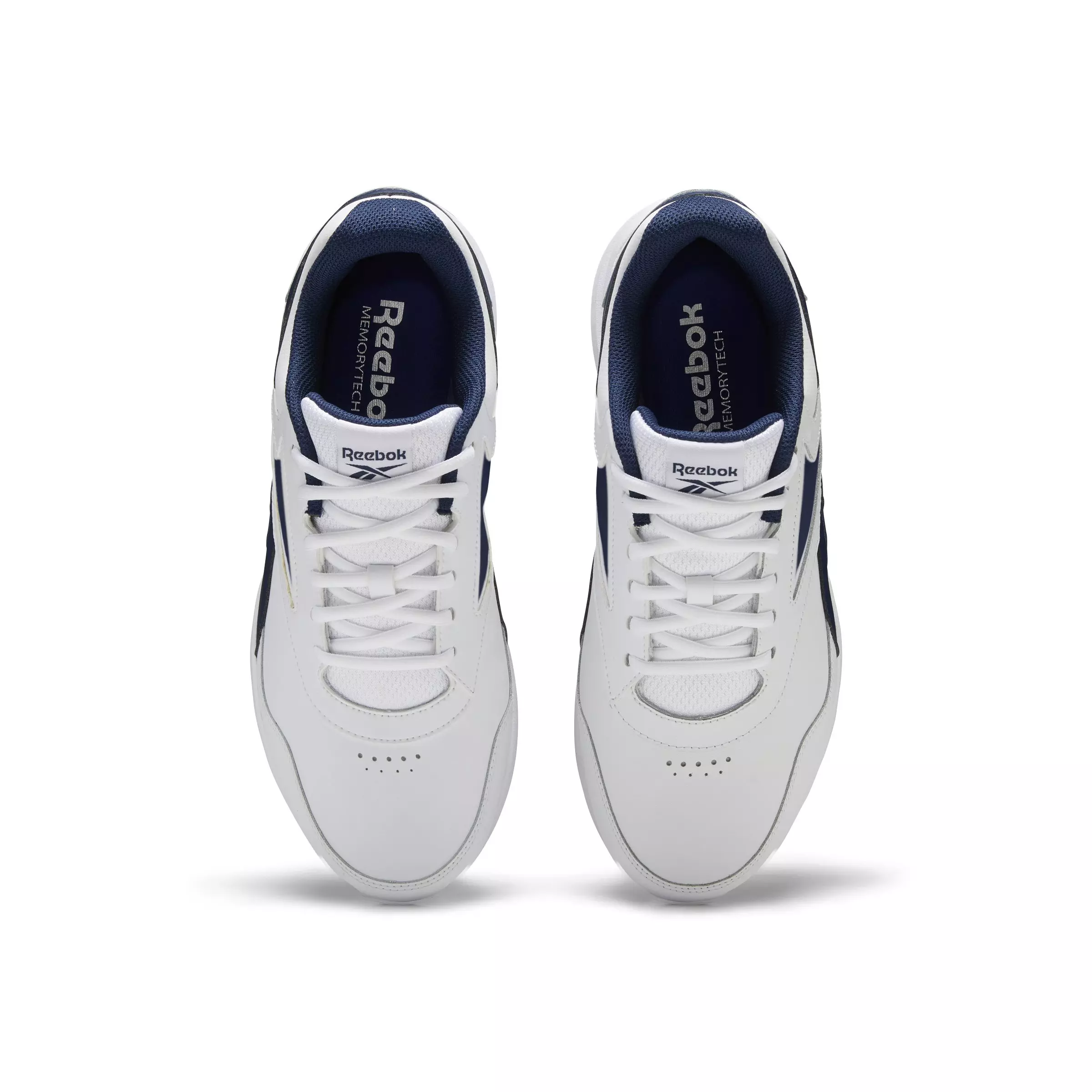 Reebok Walk Ultra 7.0 DMX MAX Extra-Wide "White/Navy" Men's Walking Shoe - WHITE/NAVY