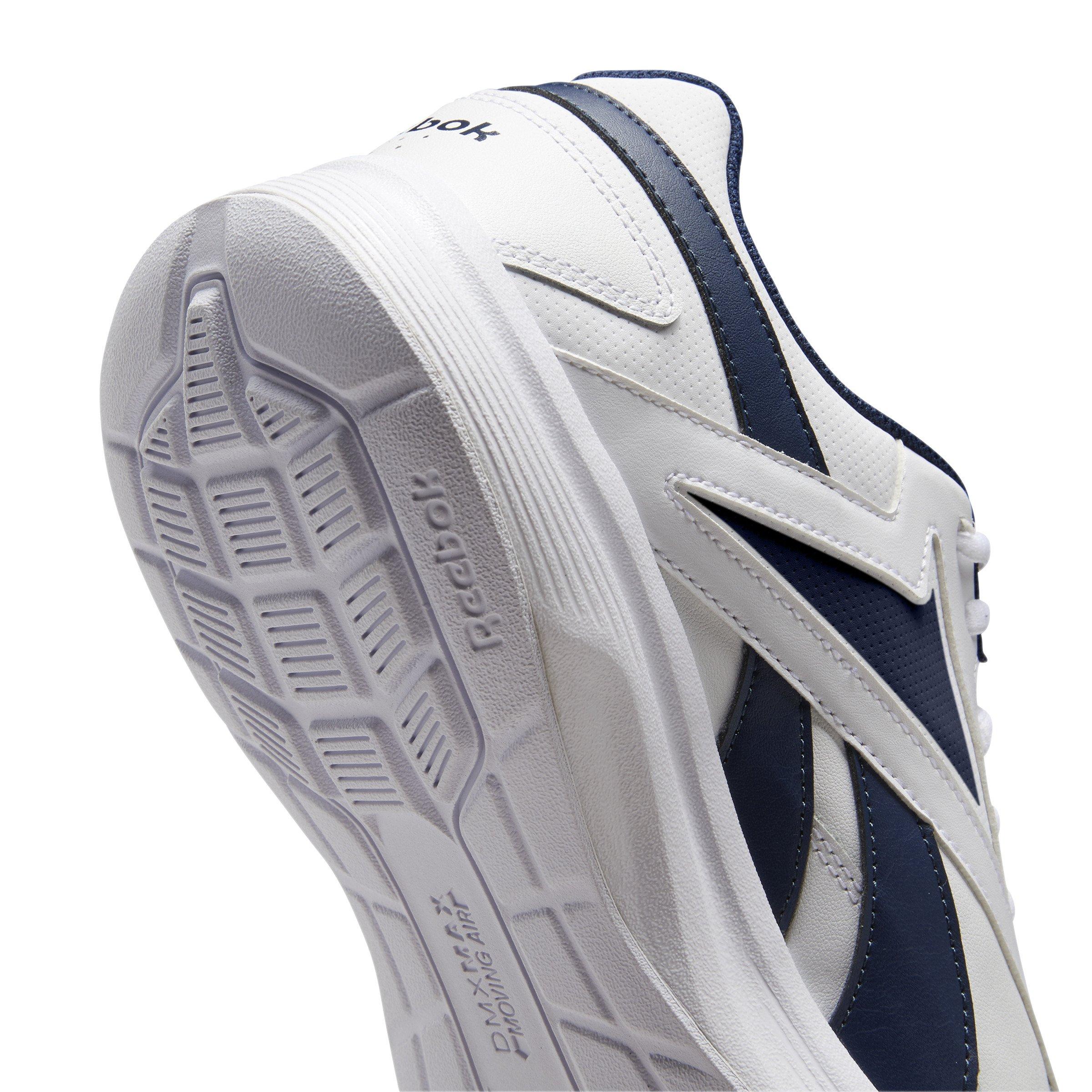 Reebok Walk Ultra 7.0 DMX MAX Extra-Wide "White/Navy" Men's Walking Shoe - WHITE/NAVY Thumbnail View 9