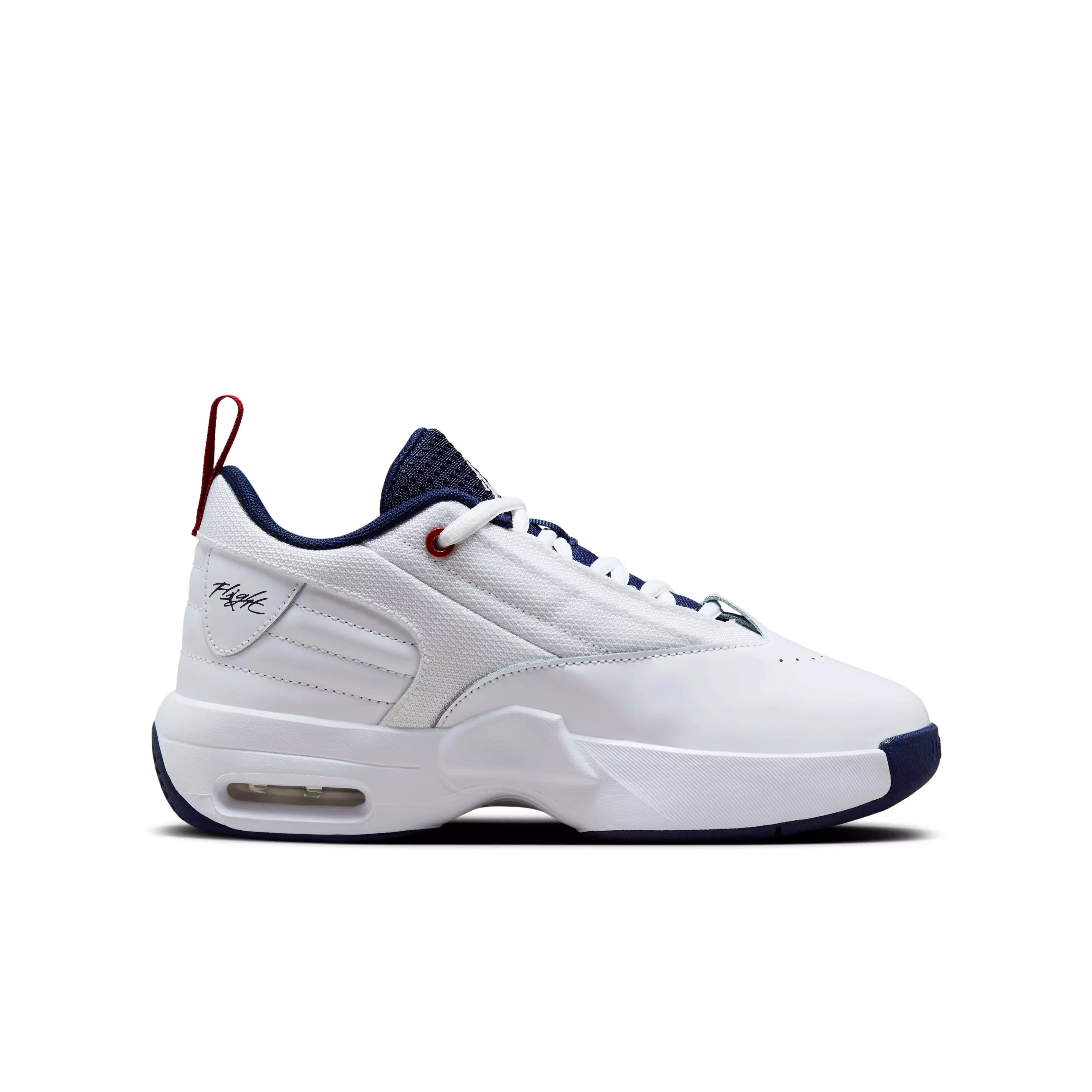 Jordan Max Aura 6 "White/Varsity Red/Midnight Navy" Grade School Boys' Shoe - WHITE/RED/NAVY