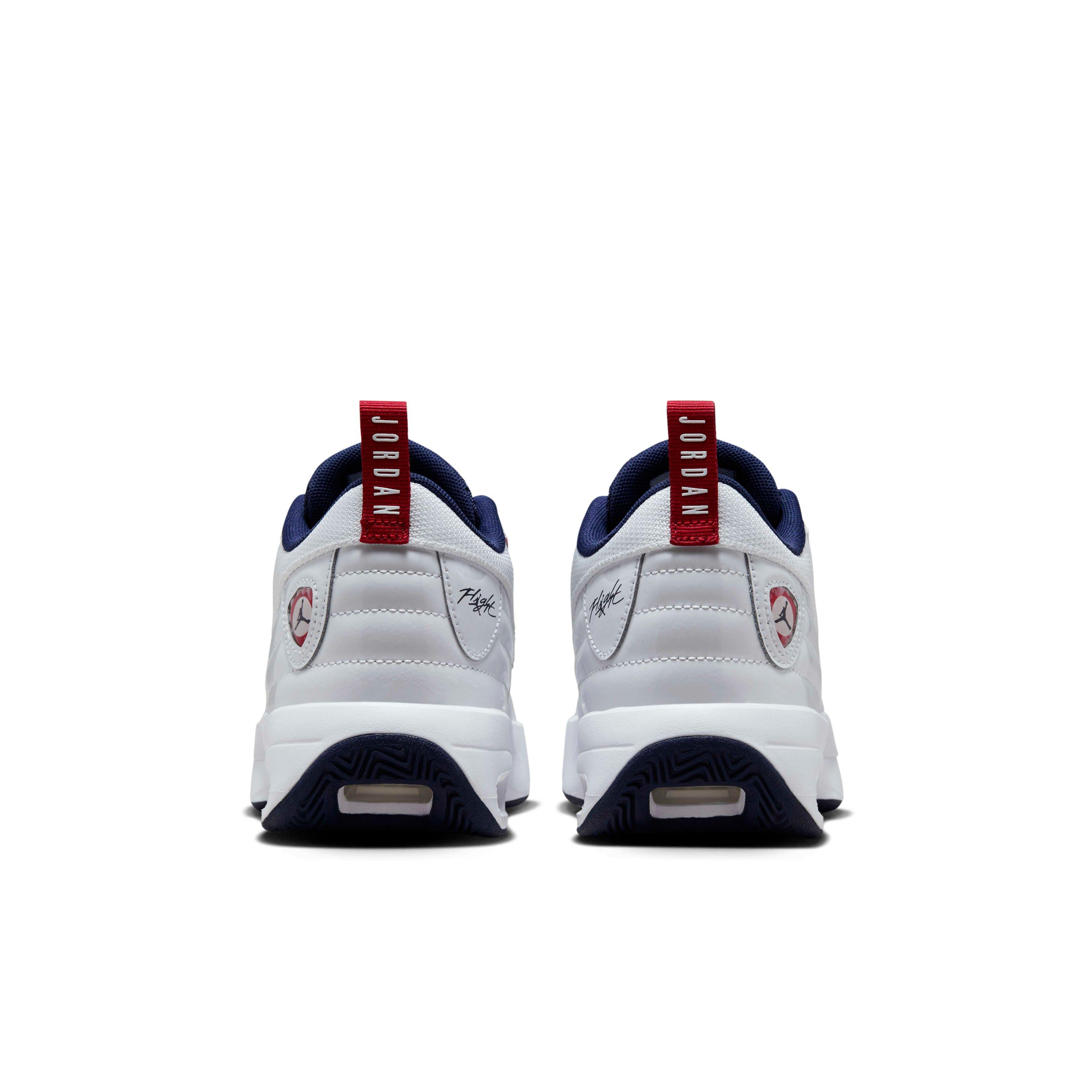 Jordan Max Aura 6 Grade School Boys' "White/Varsity Red/Midnight Navy" Shoe
