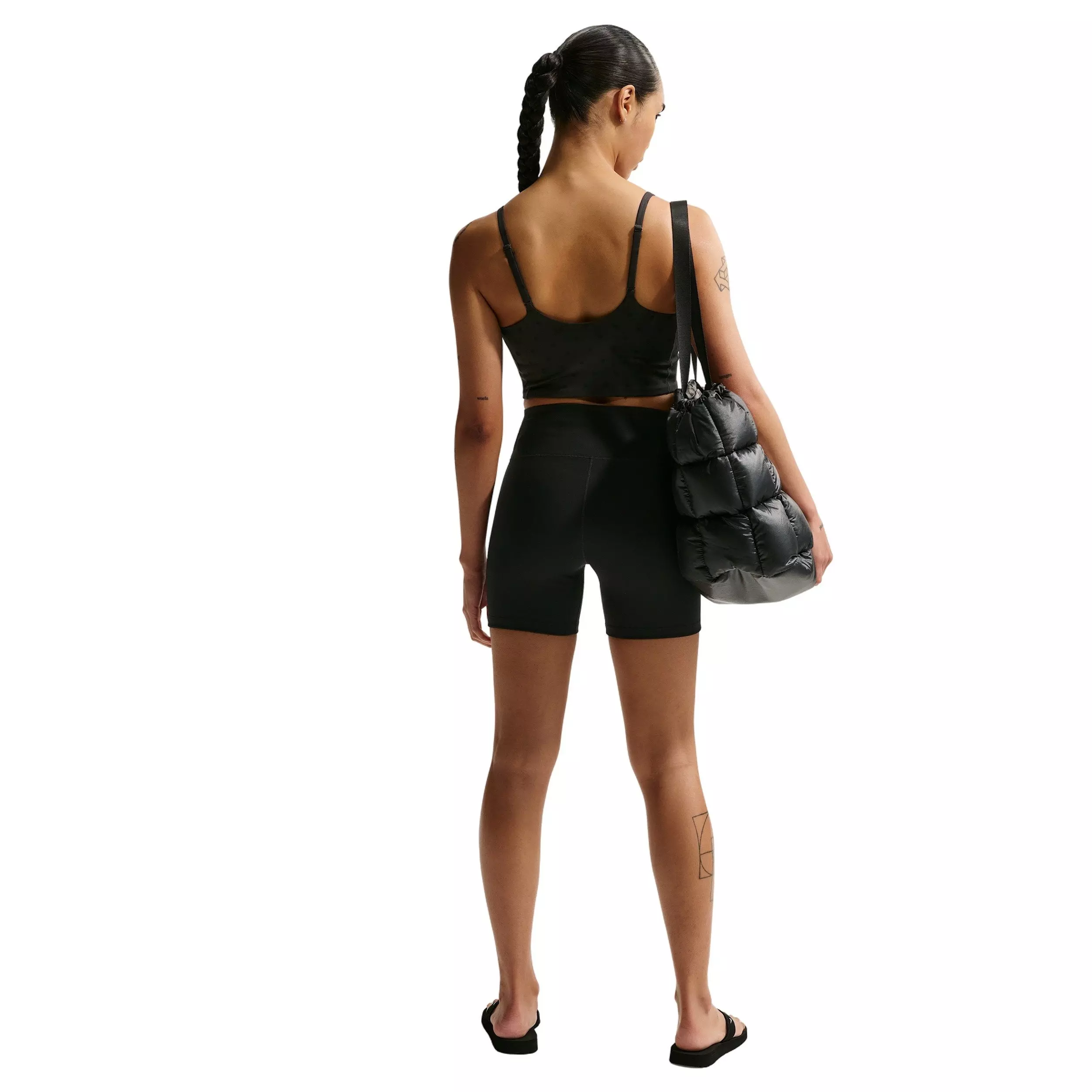 Nike Women's One Light-Support Padded Printed Sports Bra - Black - BLACK