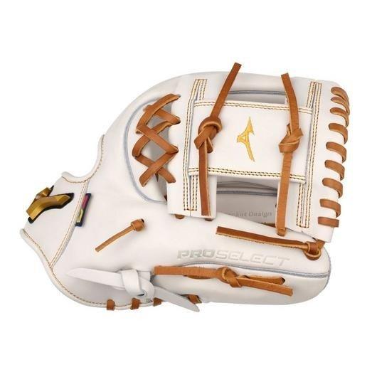 Mizuno GPSF-40R Pro Select FP Premium 11.5" Infielder Softball Glove RHT - WHITE Thumbnail View 3