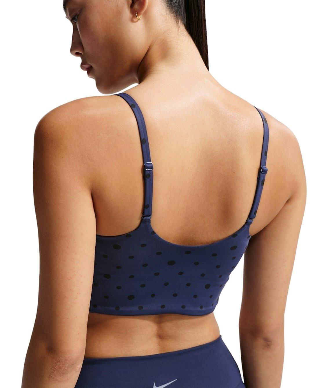 Nike Women's One Light-Support Padded Printed Sports Bra -Navy - NAVY Thumbnail View 2