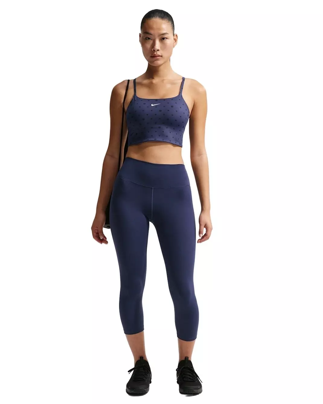 Nike Women's One Light-Support Padded Printed Sports Bra -Navy - NAVY