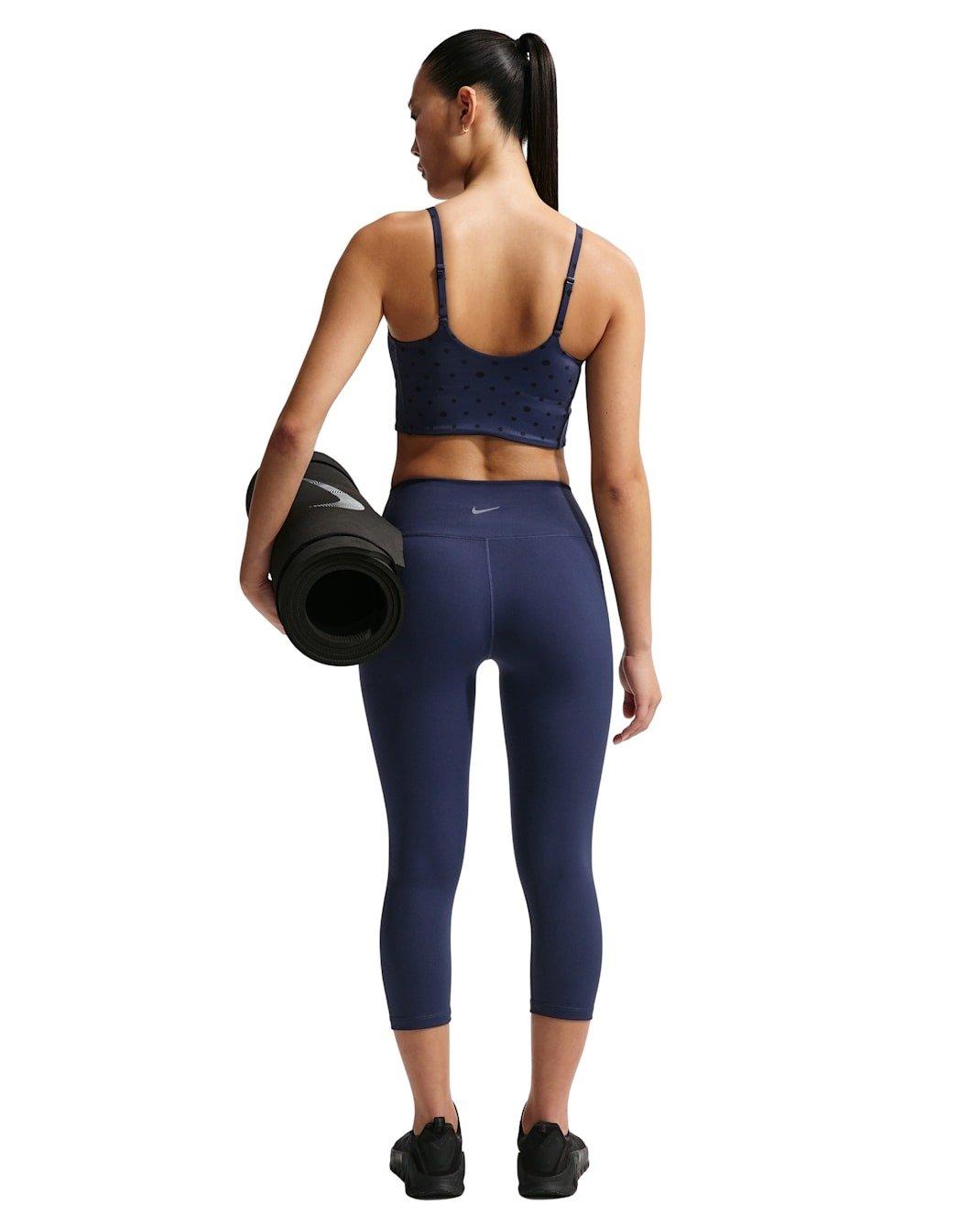 Nike Women's One Light-Support Padded Printed Sports Bra - Navy - NAVY Thumbnail View 6