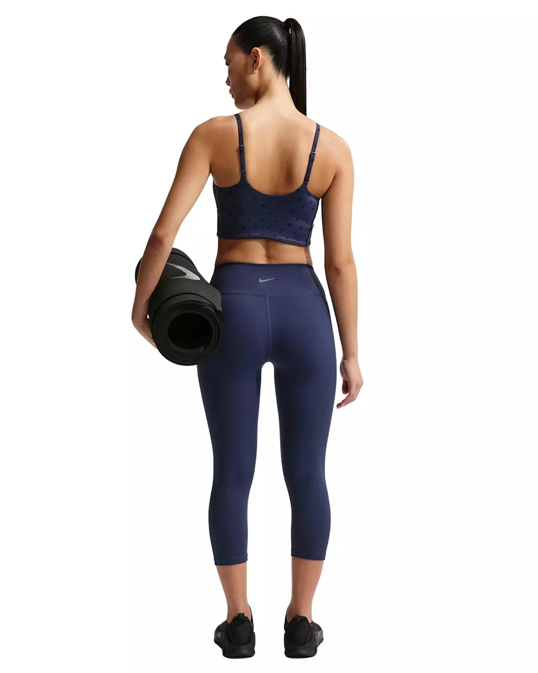 Nike Women's One Light-Support Padded Printed Sports Bra -Navy - NAVY