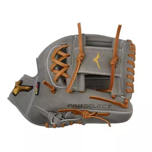 Mizuno GPSF-50D Pro Select FP Premium 11.75" Infielder Softball Glove RHT - GREY