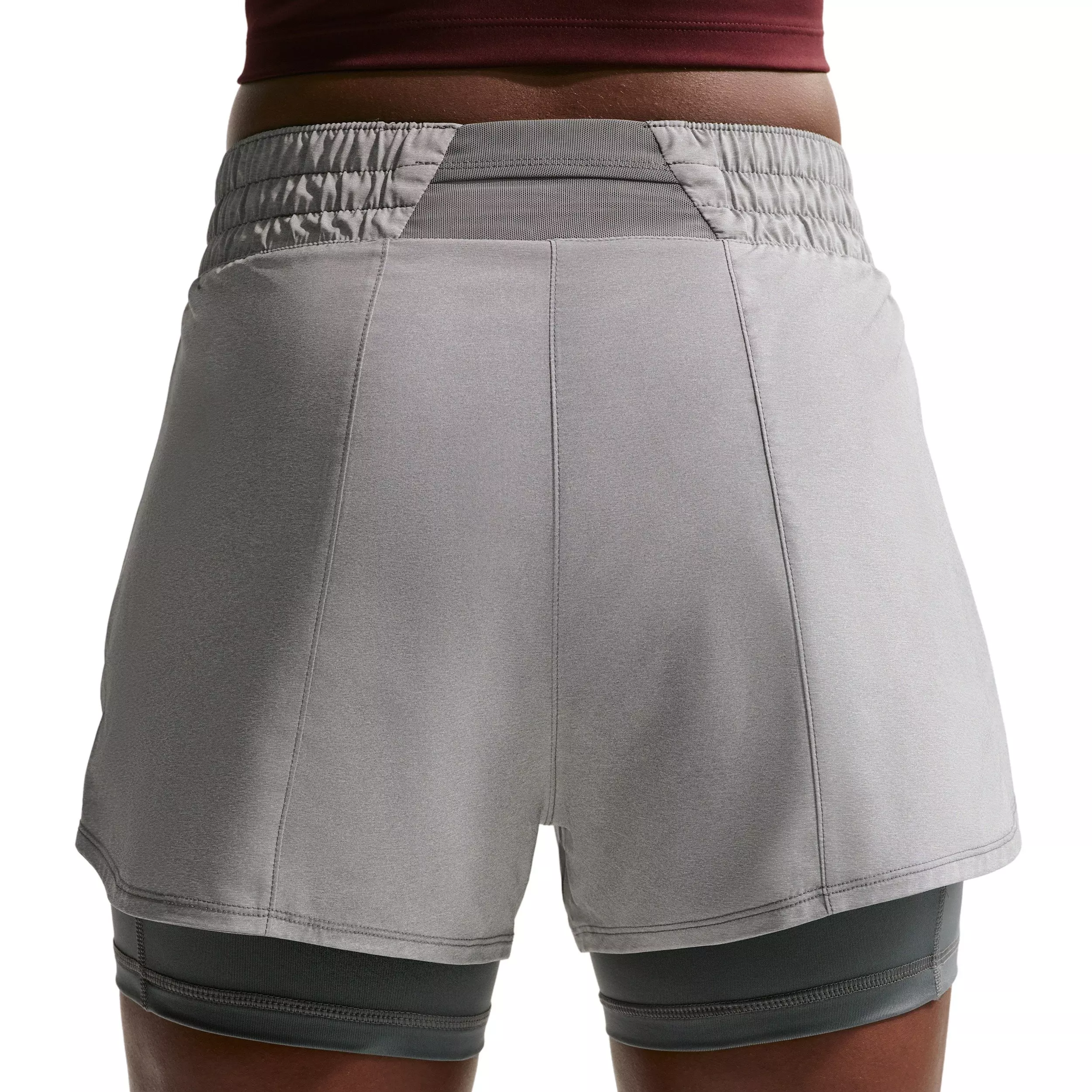 Nike Women's One Dri-FIT High - Waisted 3" 2 - in-1 Shorts -  Grey - GREY