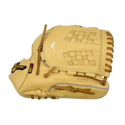 Mizuno GPSF-70D Pro Select FP Premium 12.5" Outfielder Softball Glove RHT - CAMEL