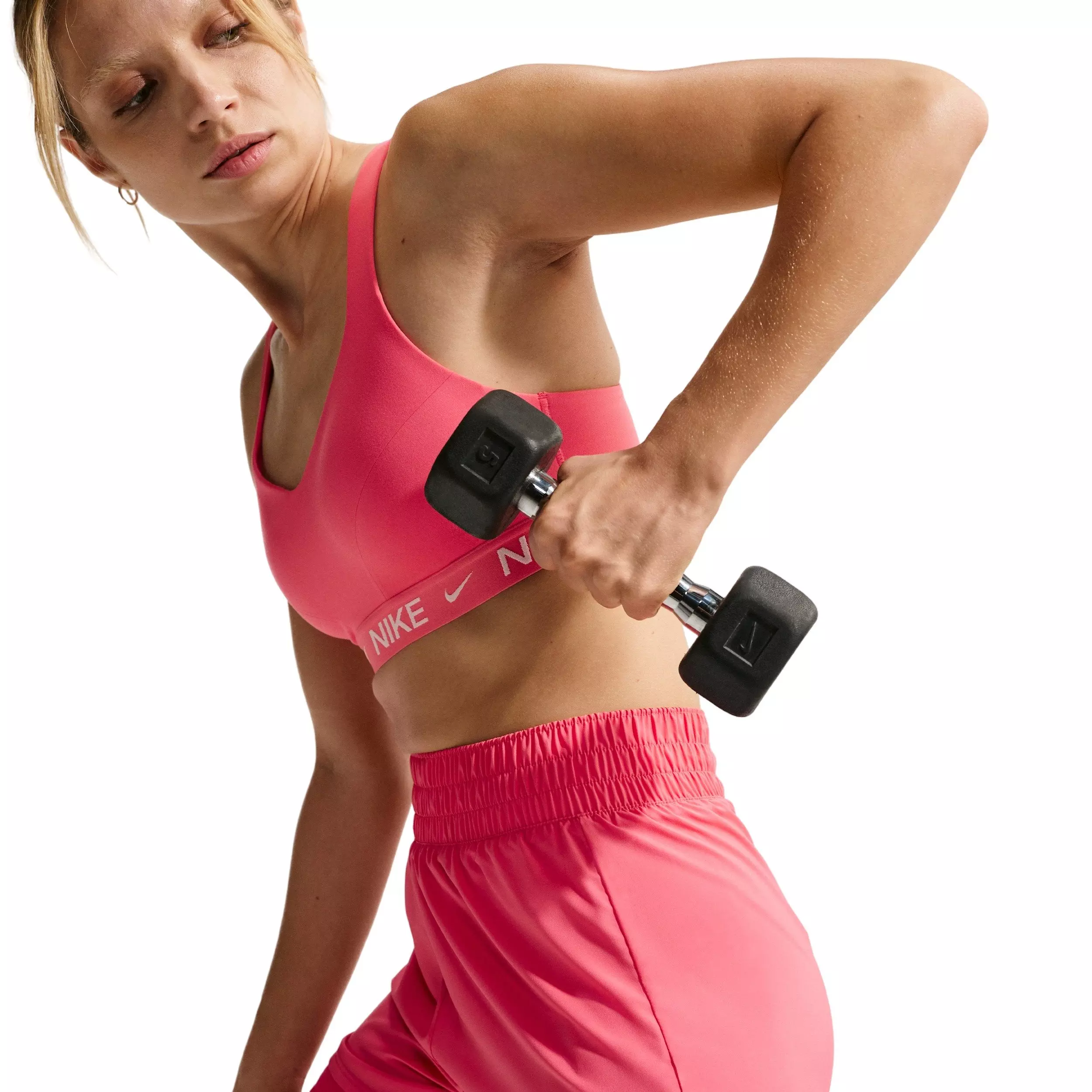 Nike Women's One Dri-FIT High-Waisted 3" 2-in-1 Shorts -Coral - CORAL