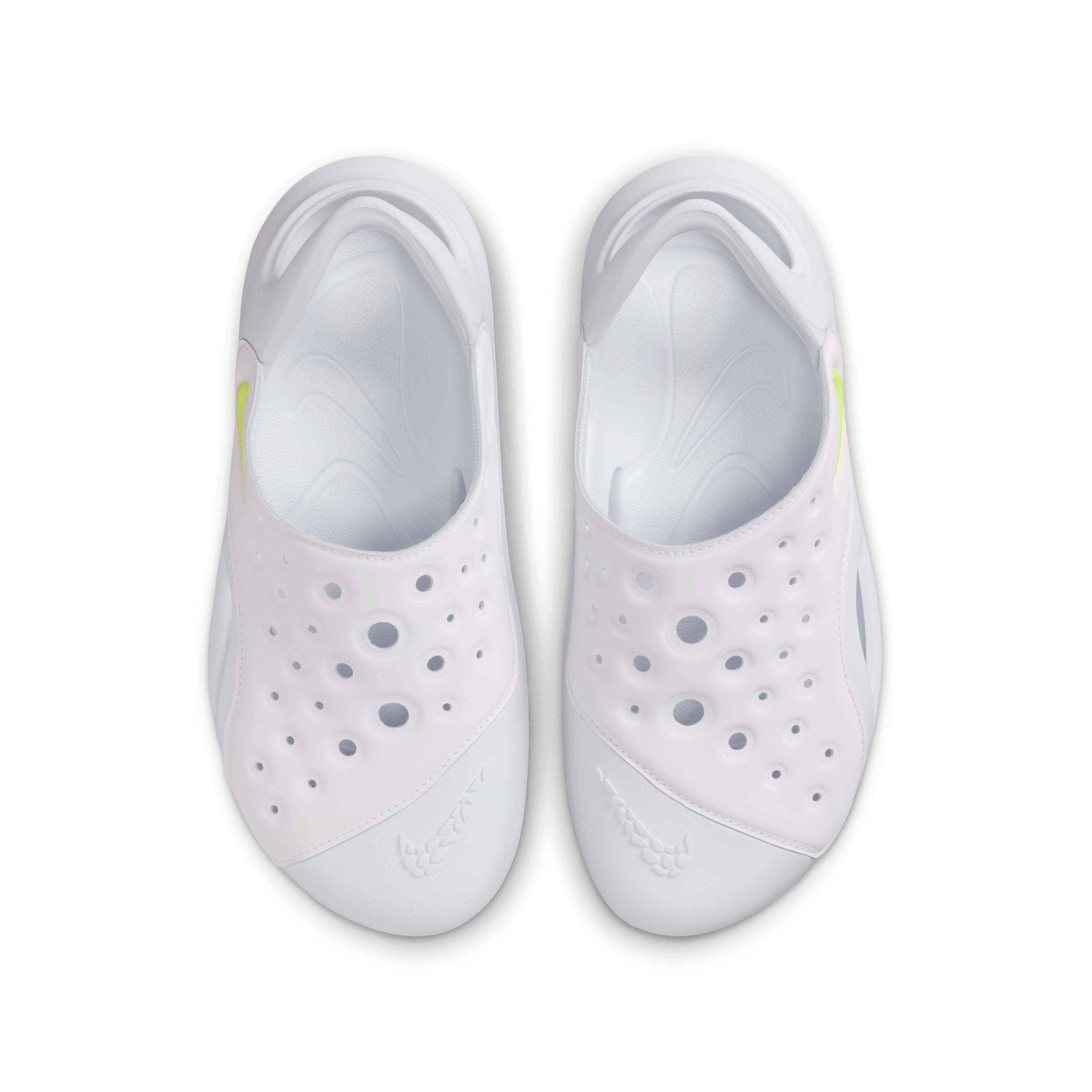 Nike Aqua Swoosh Grade School Boys' "White/Pure Platinum/Volt" Sandal