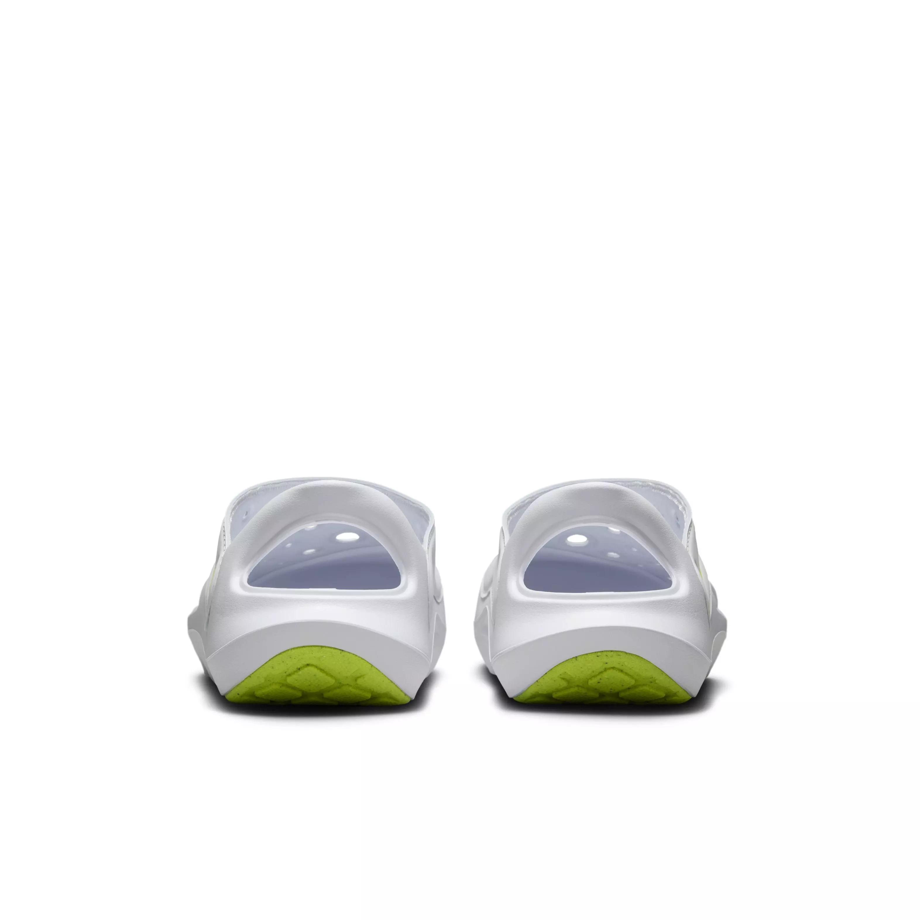 Nike Aqua Swoosh "White/Pure Platinum/Volt" Grade School Boys' Sandal - WHITE/PLATINUM/VOLT