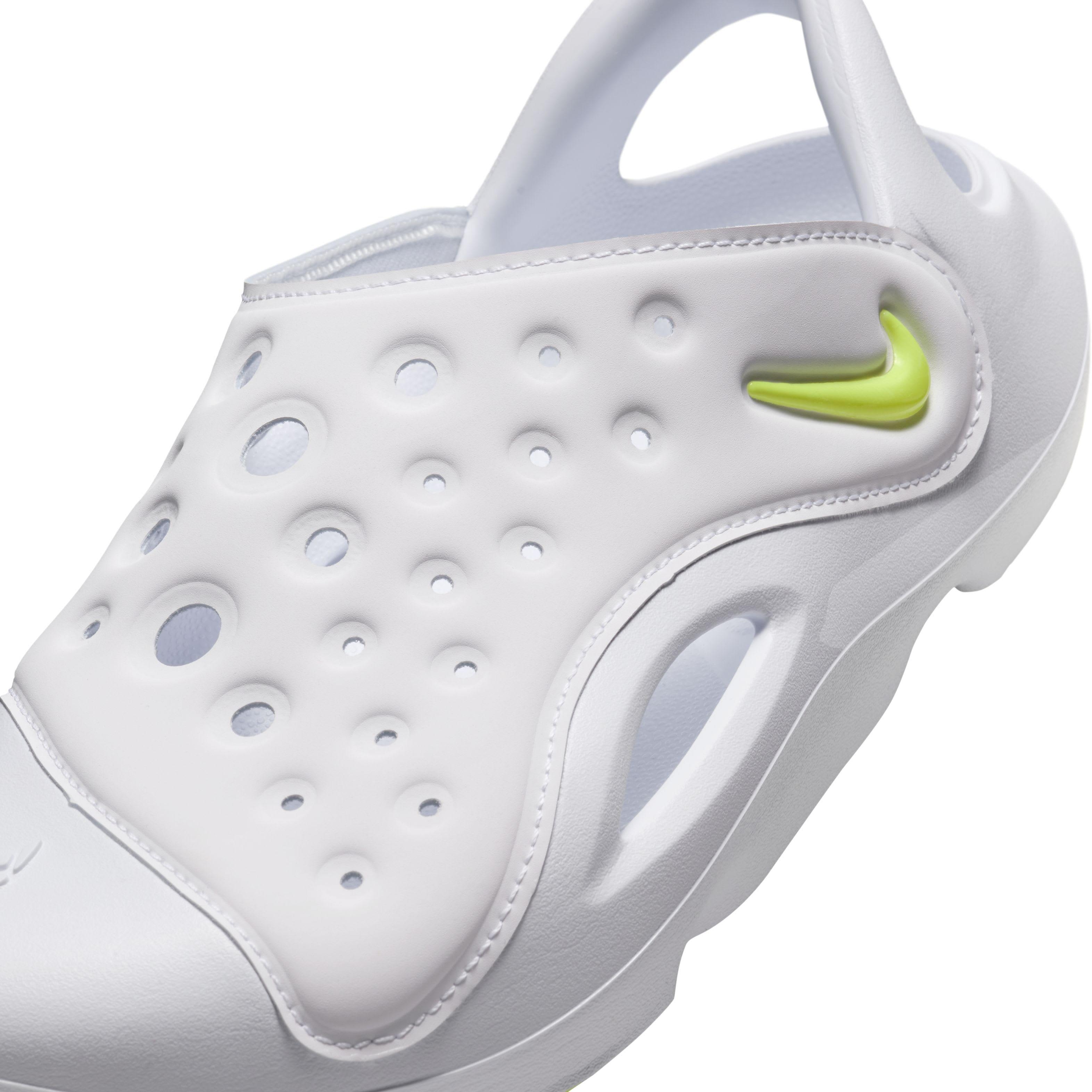 Nike Aqua Swoosh Grade School Boys' "White/Pure Platinum/Volt" Sandal