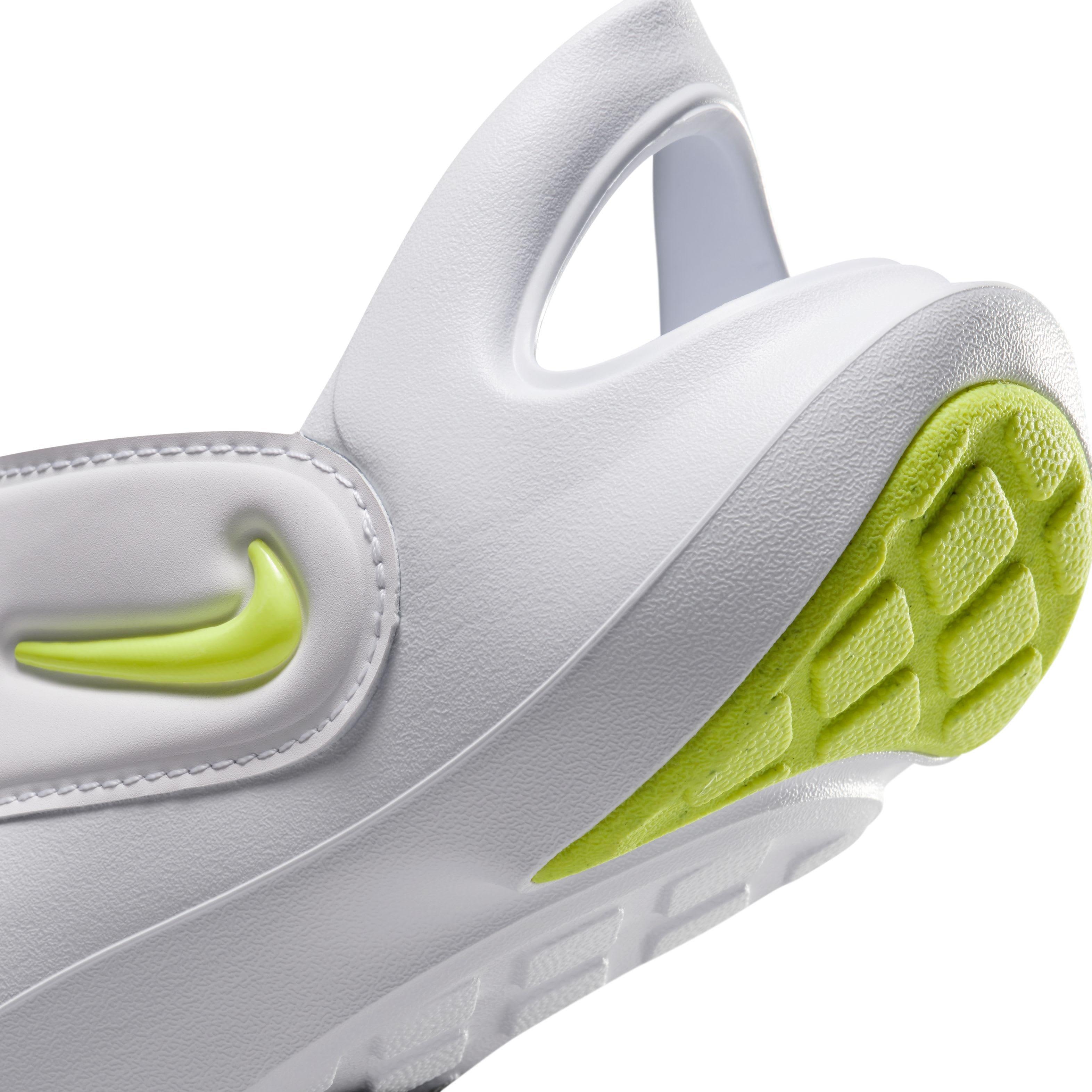 Nike Aqua Swoosh Grade School Boys' "White/Pure Platinum/Volt" Sandal
