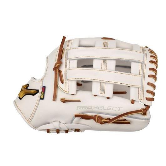 Mizuno GPSF-71D Pro Select FP Premium 12.5" Outfielder Softball Glove RHT - WHITE Thumbnail View 3
