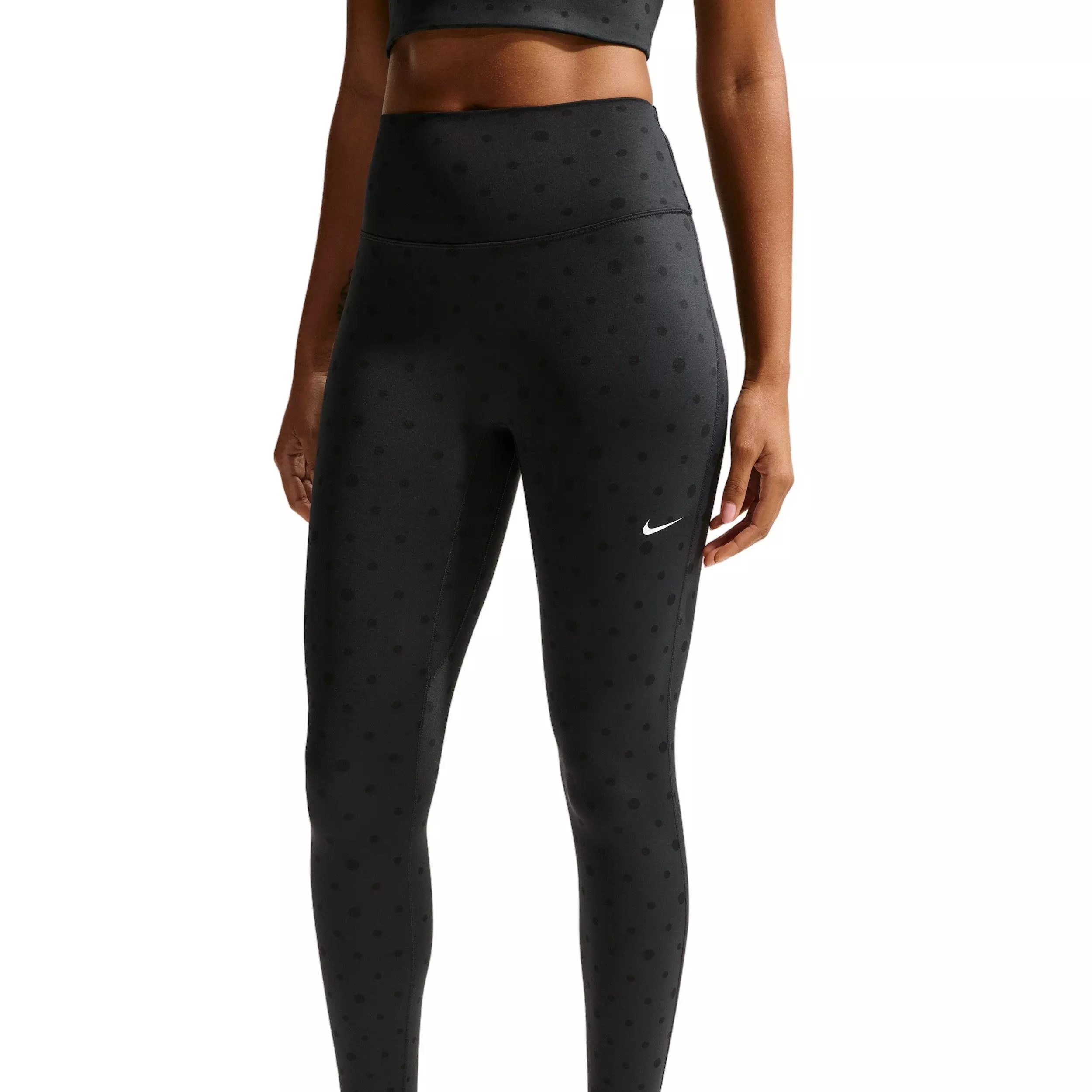 Nike Women's One High-Waisted 7/8 Printed Leggings -Black - BLACK
