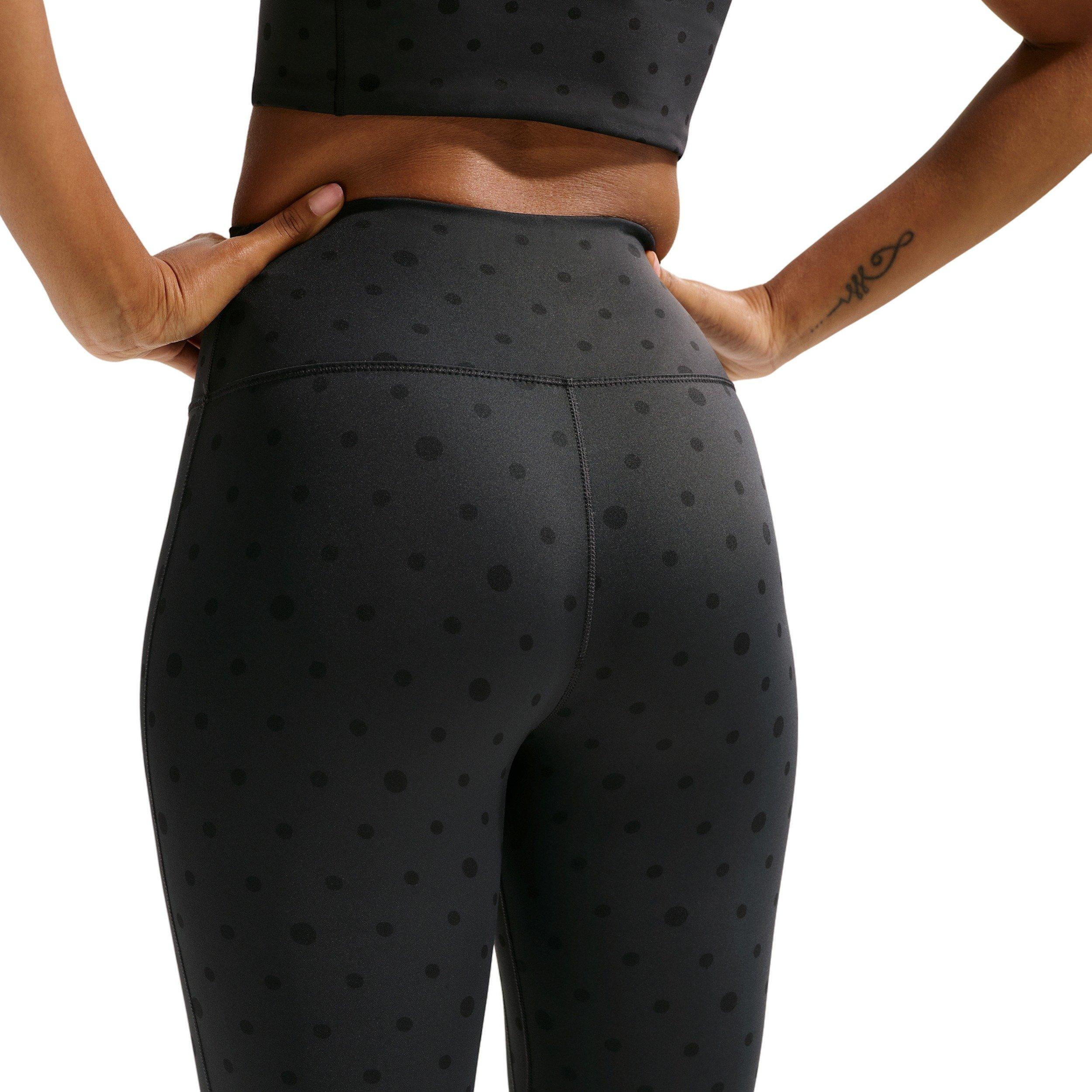 Nike Women's One High-Waisted 7/8 Printed Leggings - Black - BLACK Thumbnail View 2