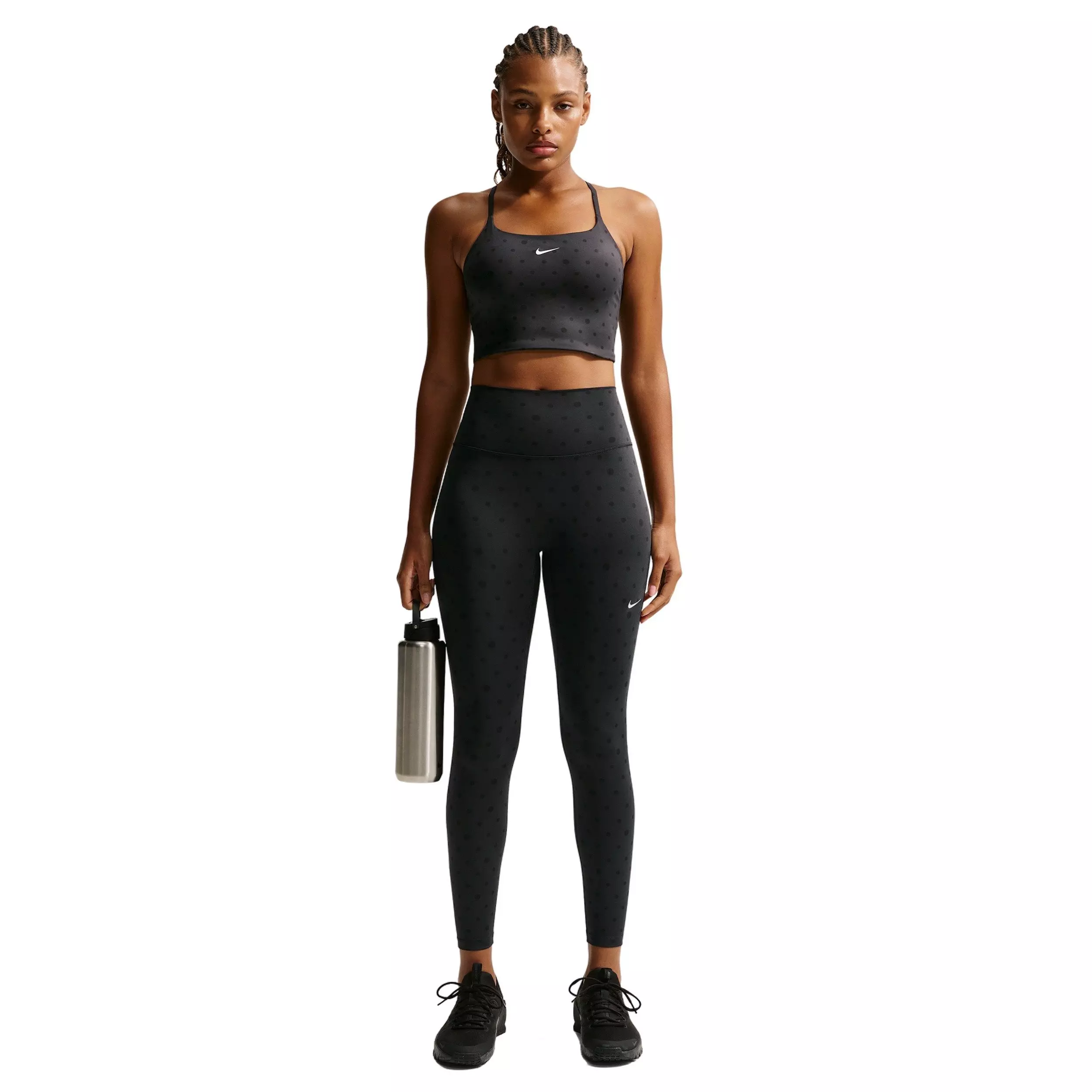 Nike Women's One High-Waisted 7/8 Printed Leggings -Black - BLACK