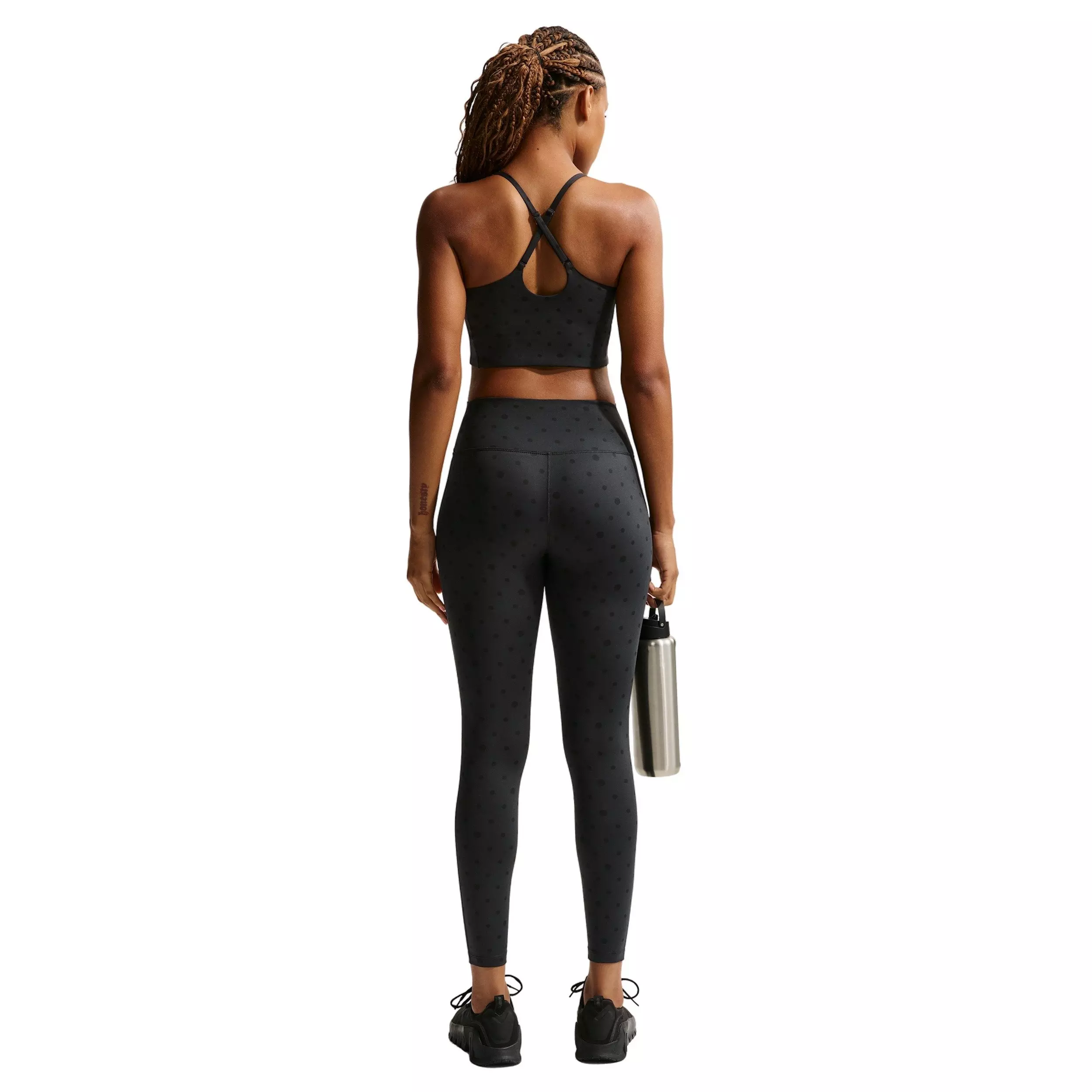 Nike Women's One High-Waisted 7/8 Printed Leggings - Black - BLACK