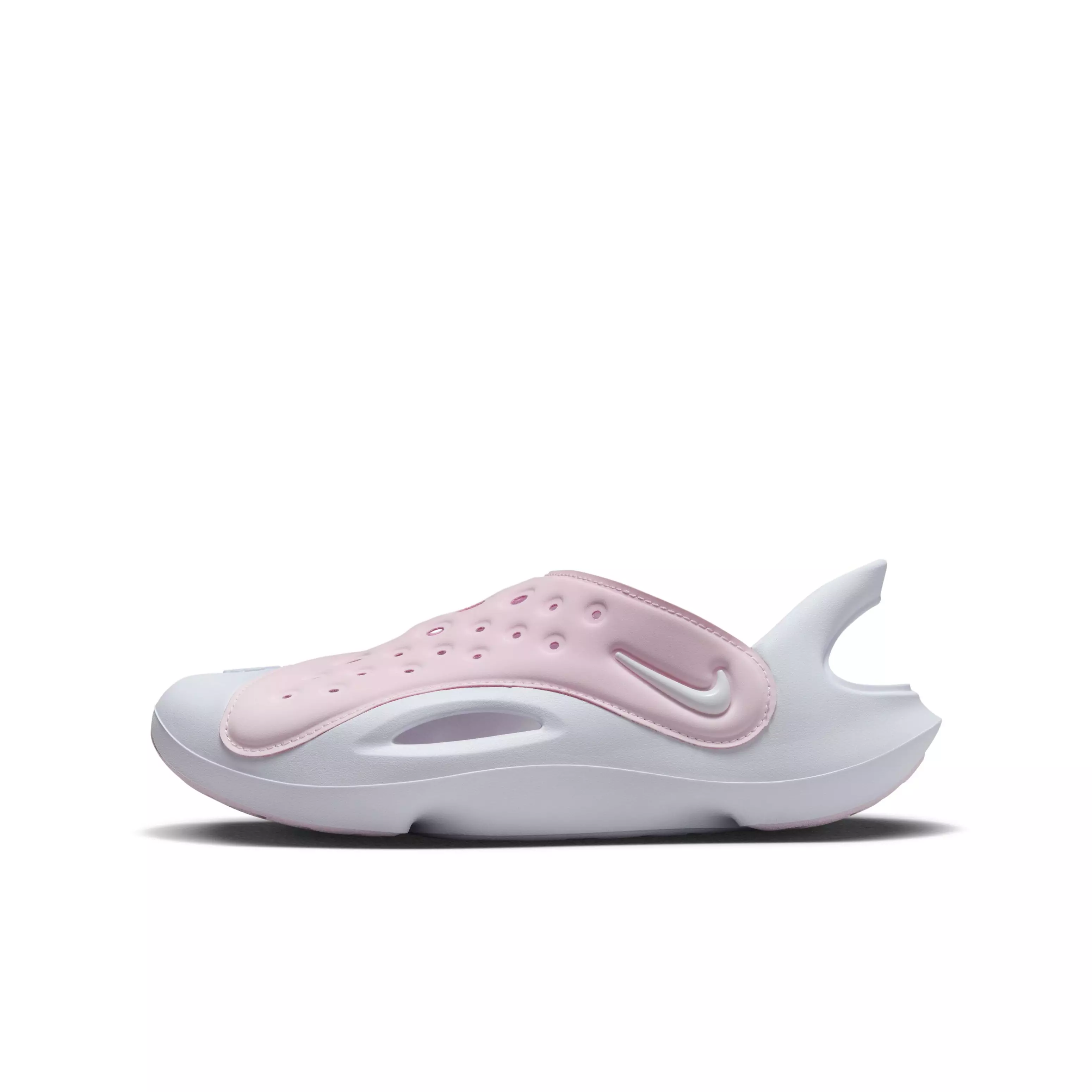 Nike Aqua Swoosh "Pink Foam/White" Grade School Girls' Sandal - PINK/WHITE