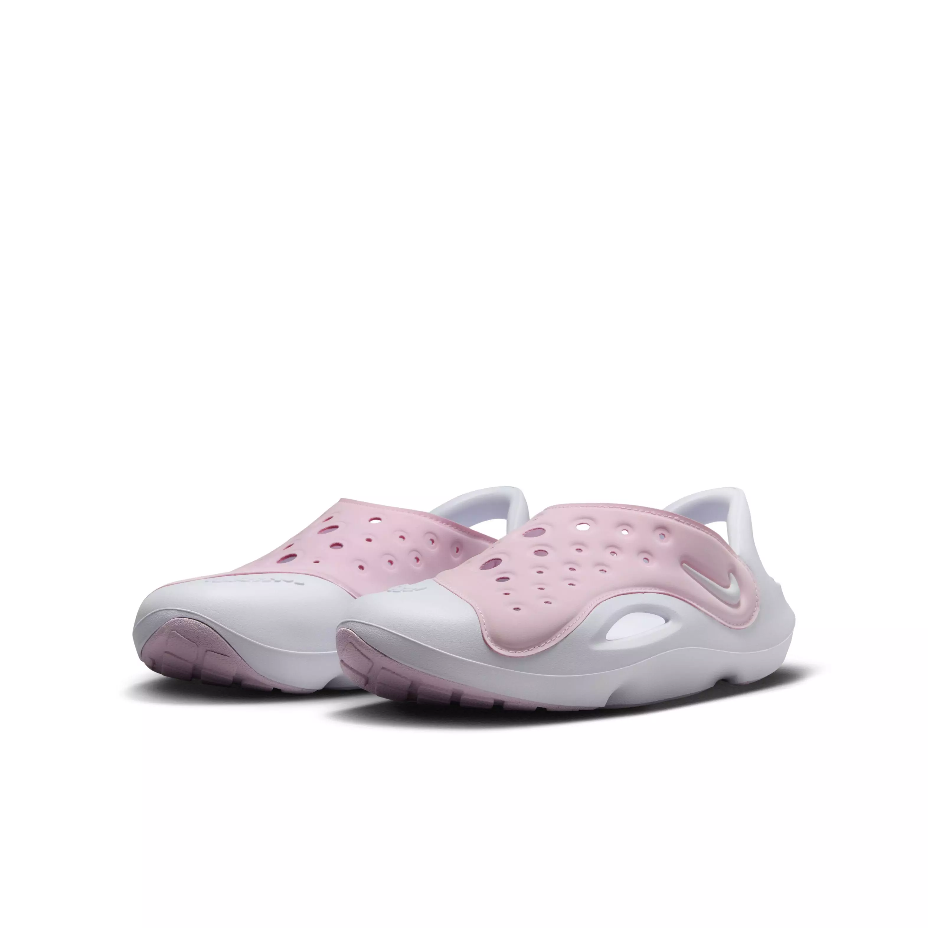 Nike Aqua Swoosh "Pink Foam/White" Grade School Girls' Sandal - PINK/WHITE