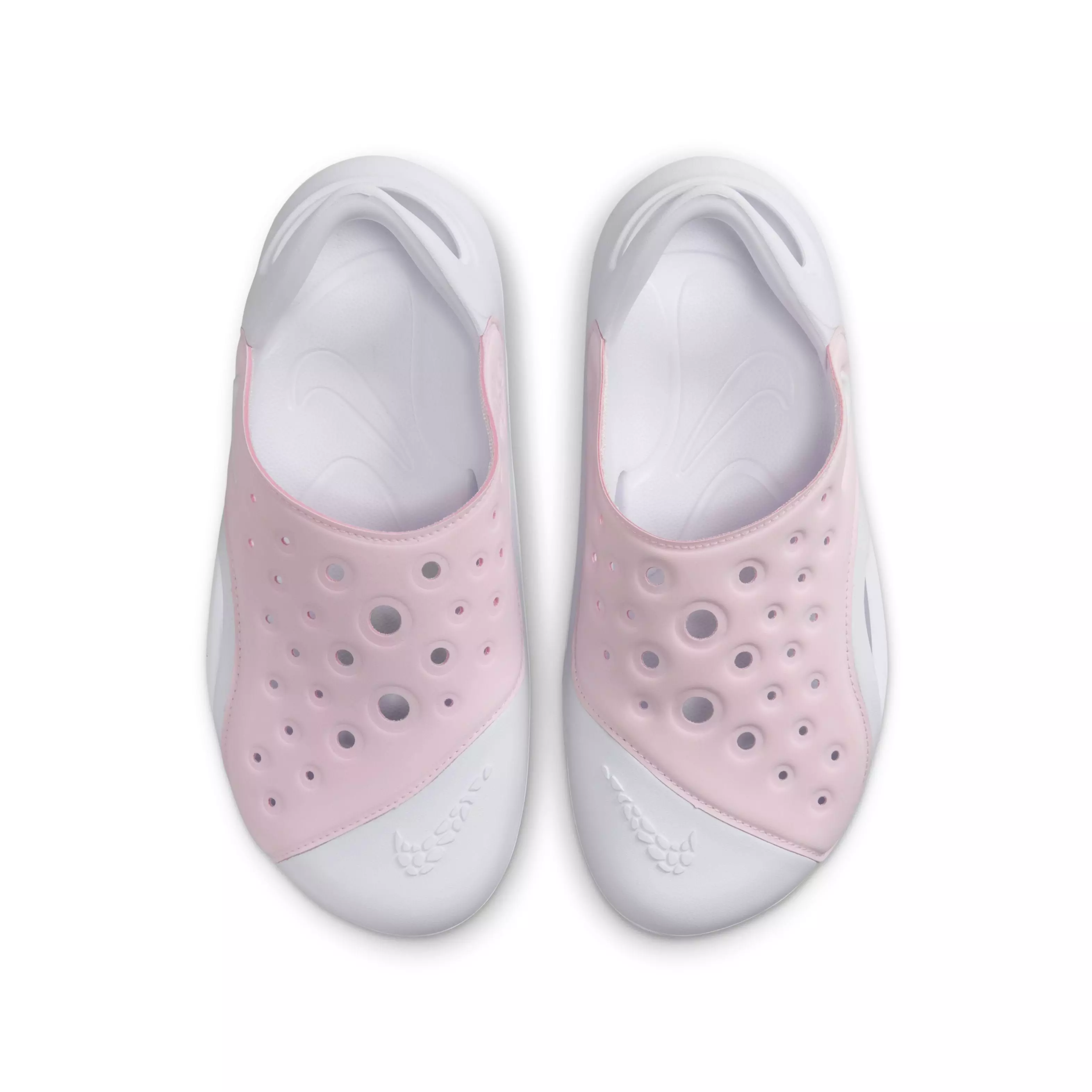 Nike Aqua Swoosh "Pink Foam/White" Grade School Girls' Sandal - PINK/WHITE