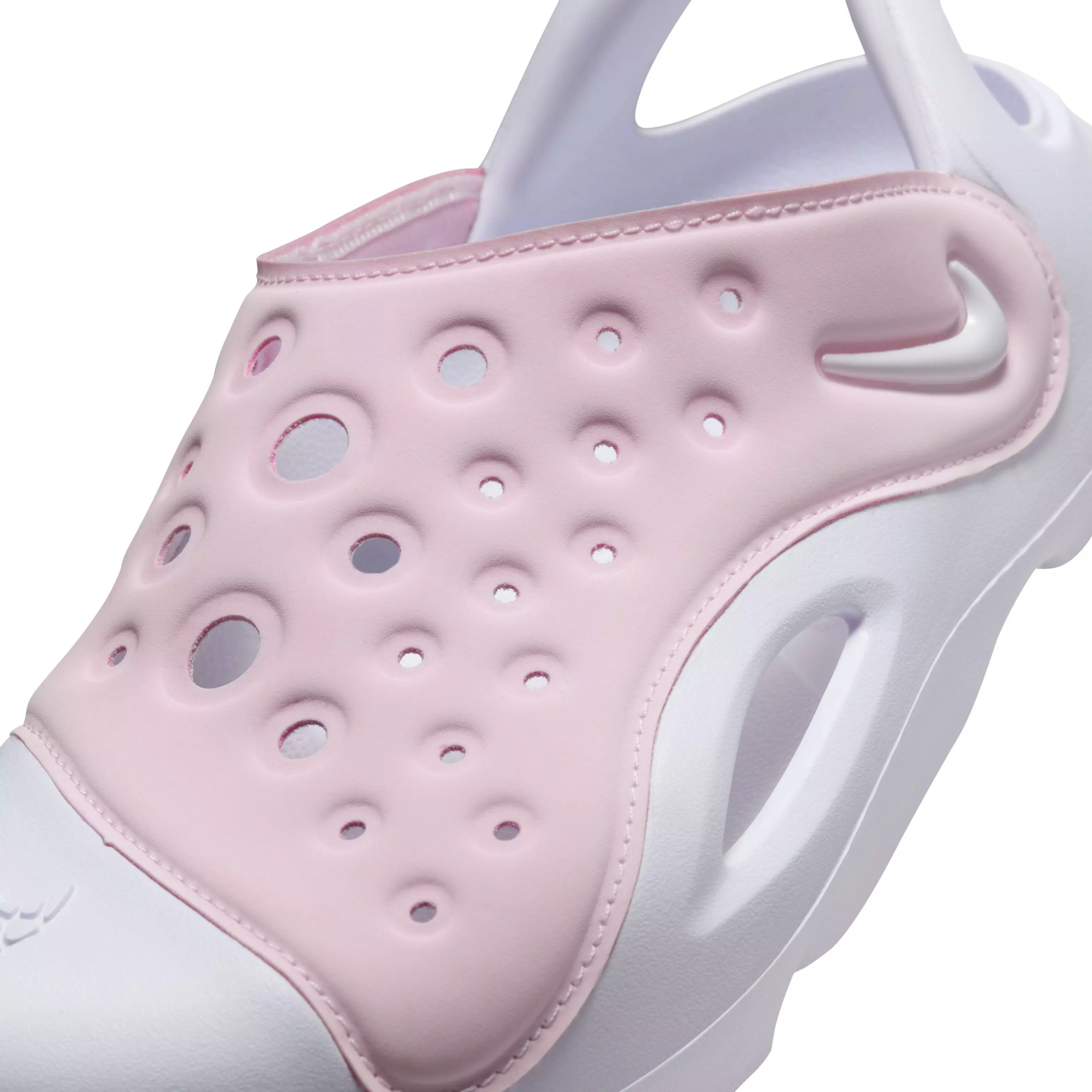 Nike Aqua Swoosh "Pink Foam/White" Grade School Girls' Sandal - PINK/WHITE