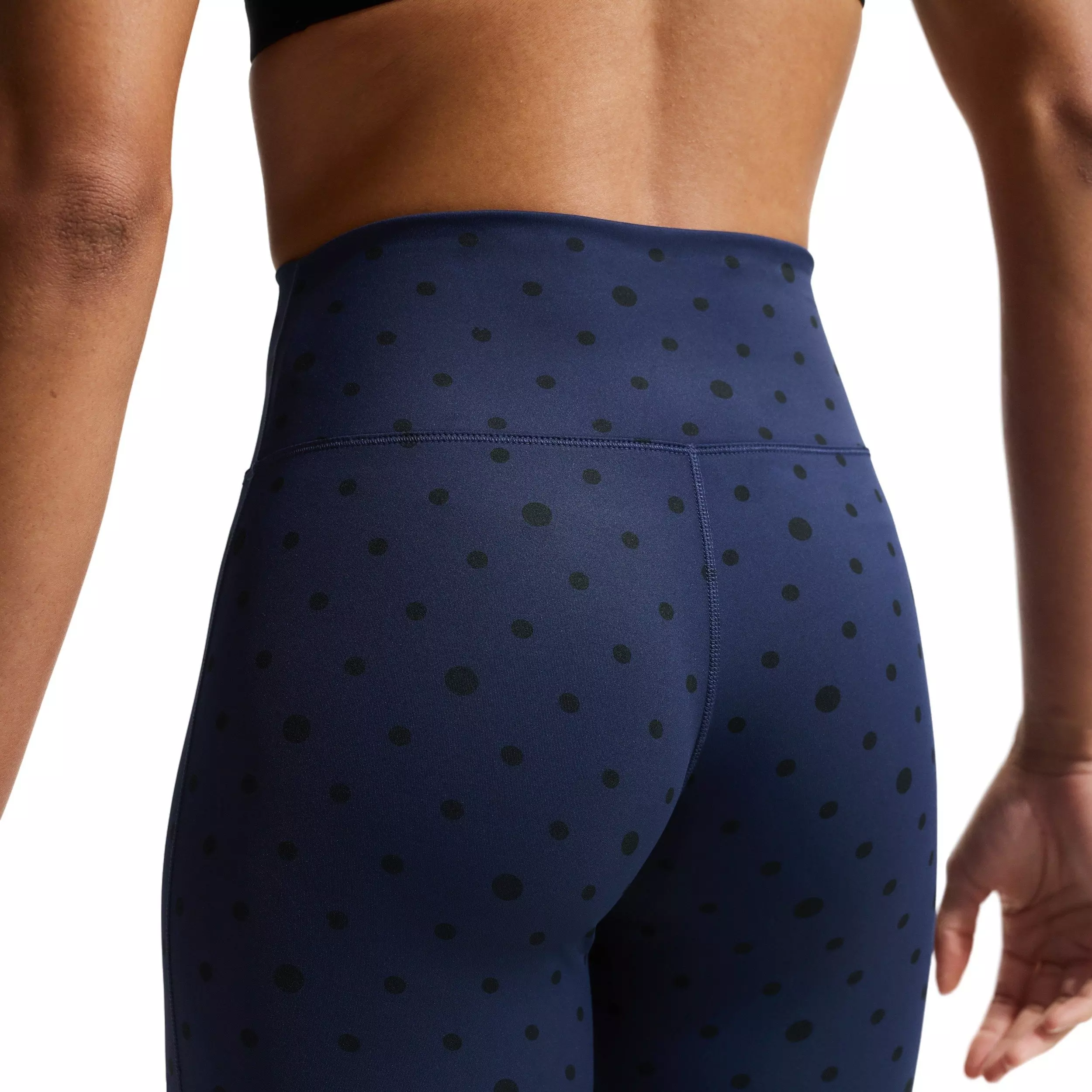 Nike Women's One High-Waisted 7/8 Printed Leggings - Navy - NAVY