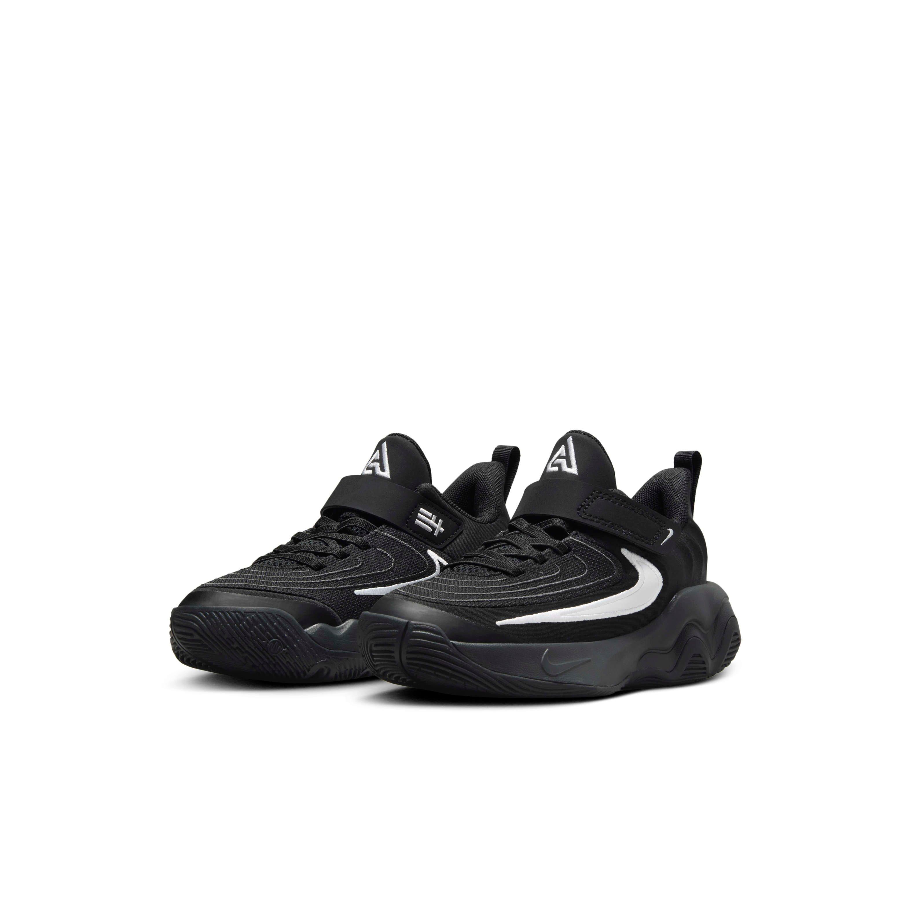 Nike Giannis Immortality 4 Preschool Boys' "Black/White/Dark Smoke Grey" Basketball Shoe