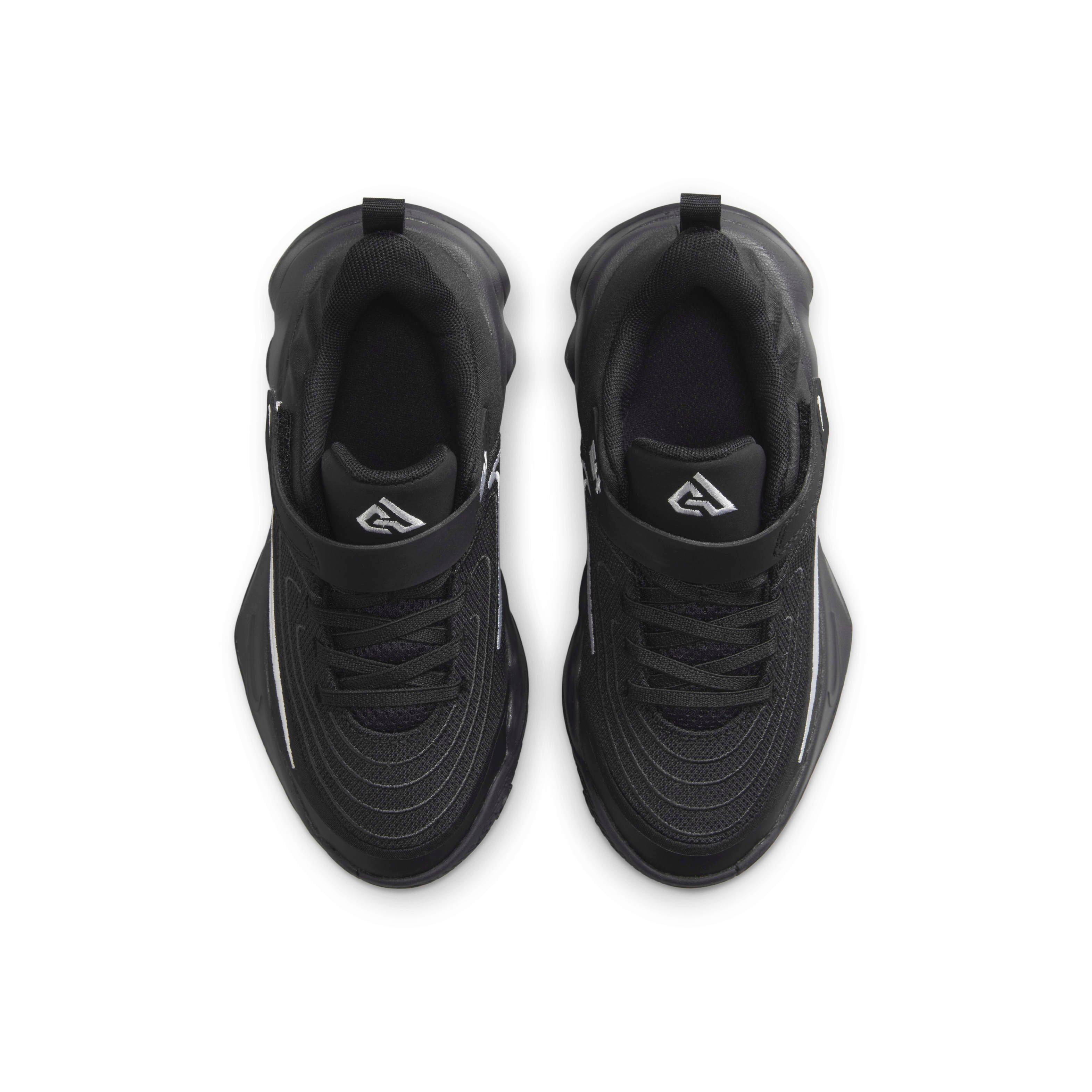 Nike Giannis Immortality 4 Preschool Boys' "Black/White/Dark Smoke Grey" Basketball Shoe