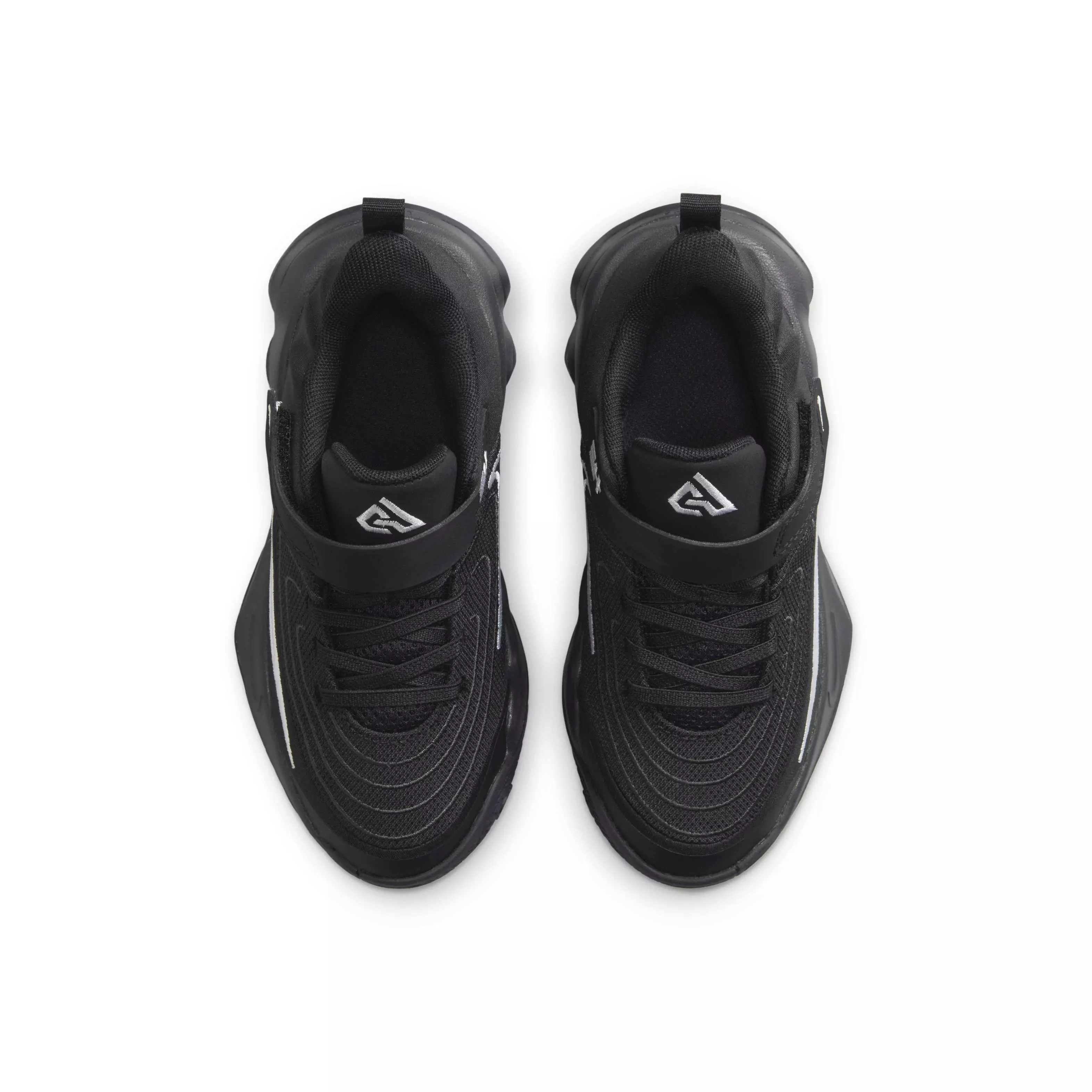 Nike Giannis Immortality 4 "Black/White/Dark Smoke Grey" Preschool Boys' Basketball Shoe - BLACK/WHITE/DK GREY