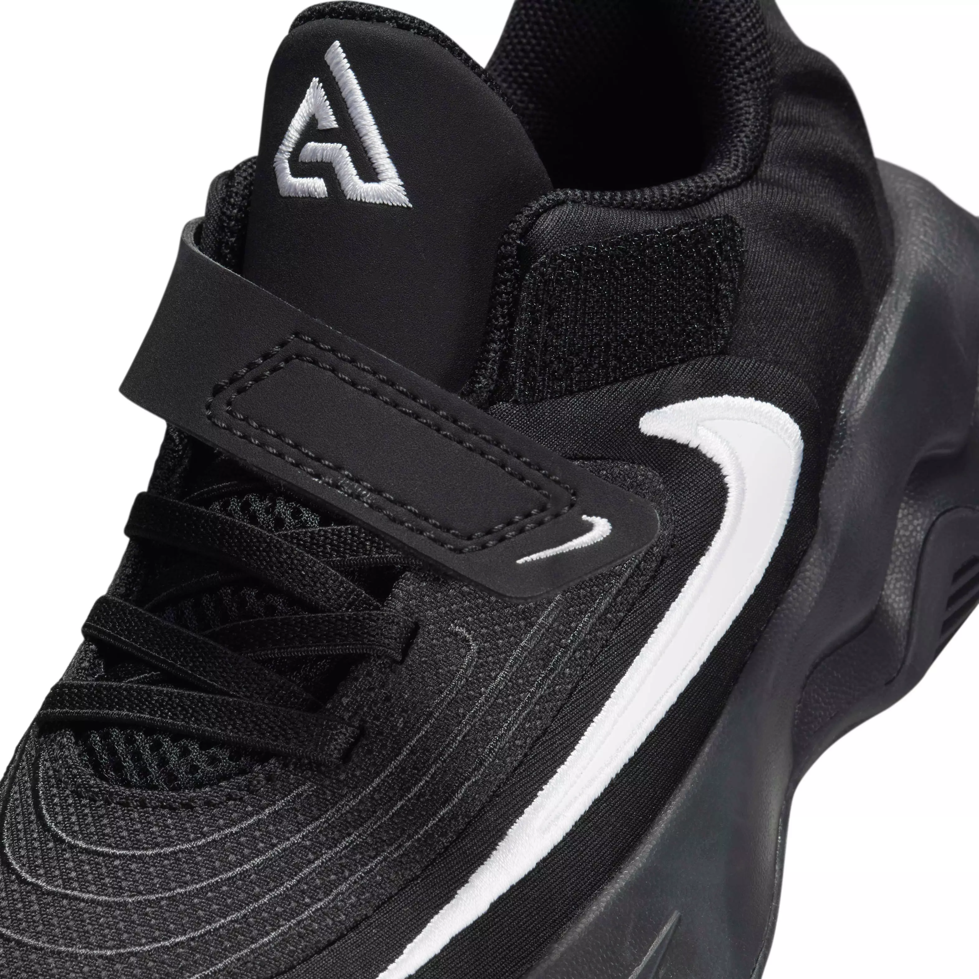 Nike Giannis Immortality 4 "Black/White/Dark Smoke Grey" Preschool Boys' Basketball Shoe - BLACK/WHITE/DK GREY