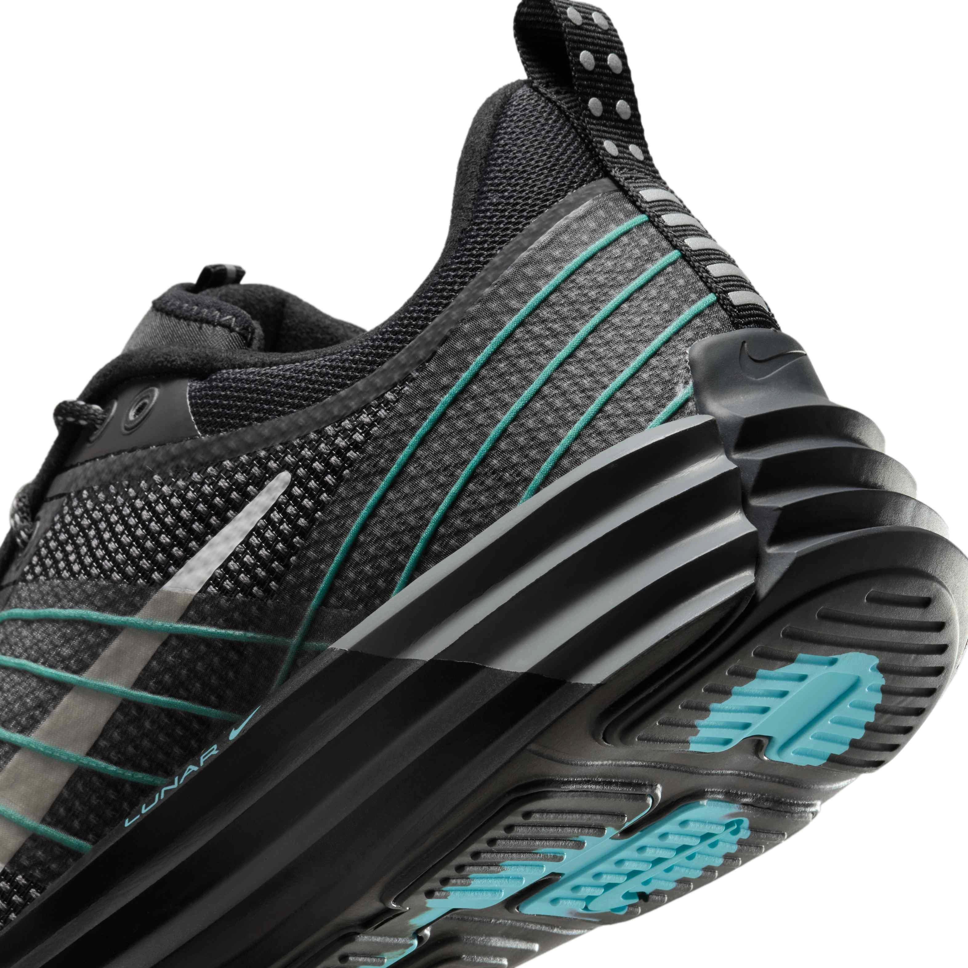 Nike Lunar Roam Premium "Black/Cool Grey/Aurora Green/Photon Dust" Men's Shoe - BLACK/GREY/GREEN/DUST Thumbnail View 8