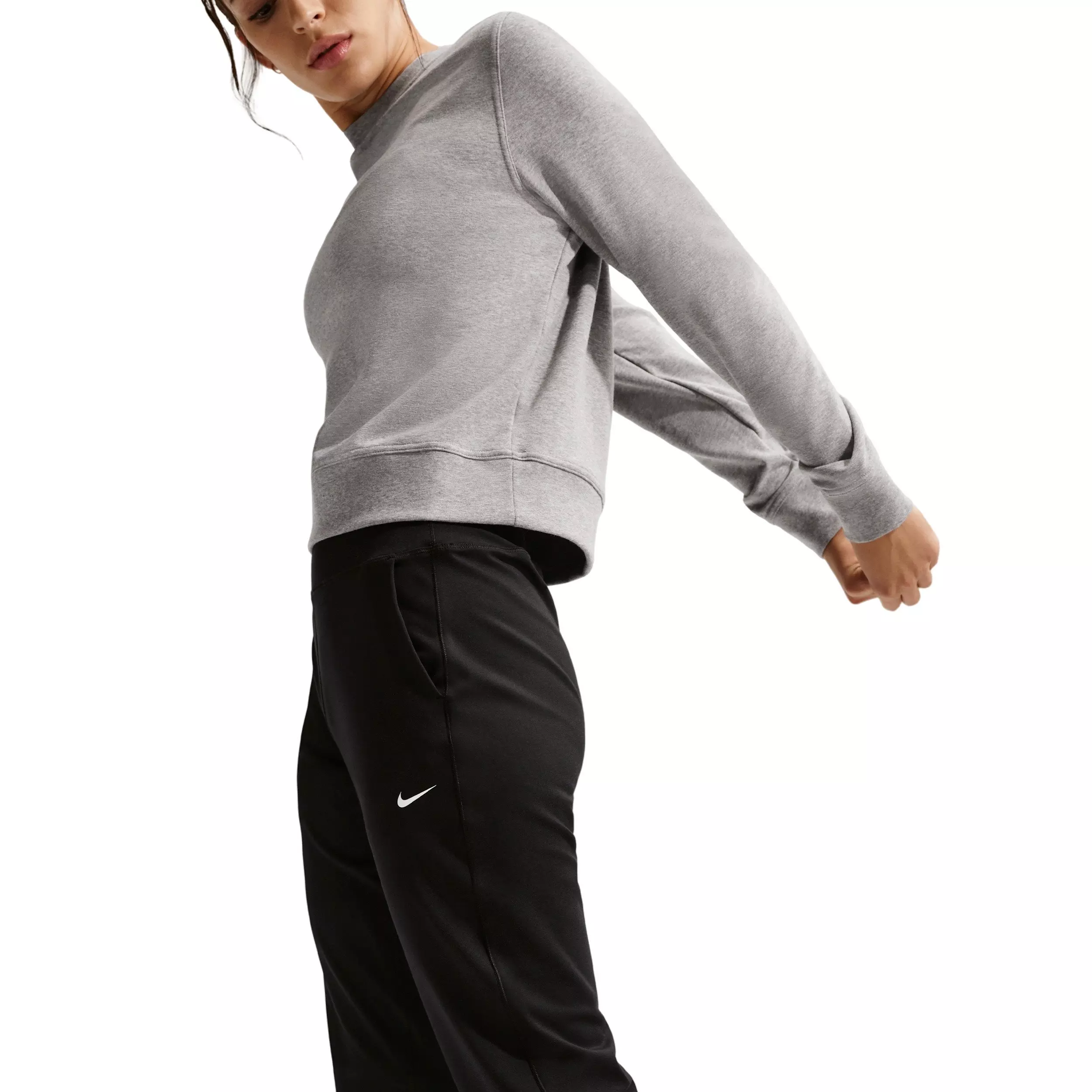 Nike Women's One High-Waisted Full-Length Knit Joggers -Black - BLACK